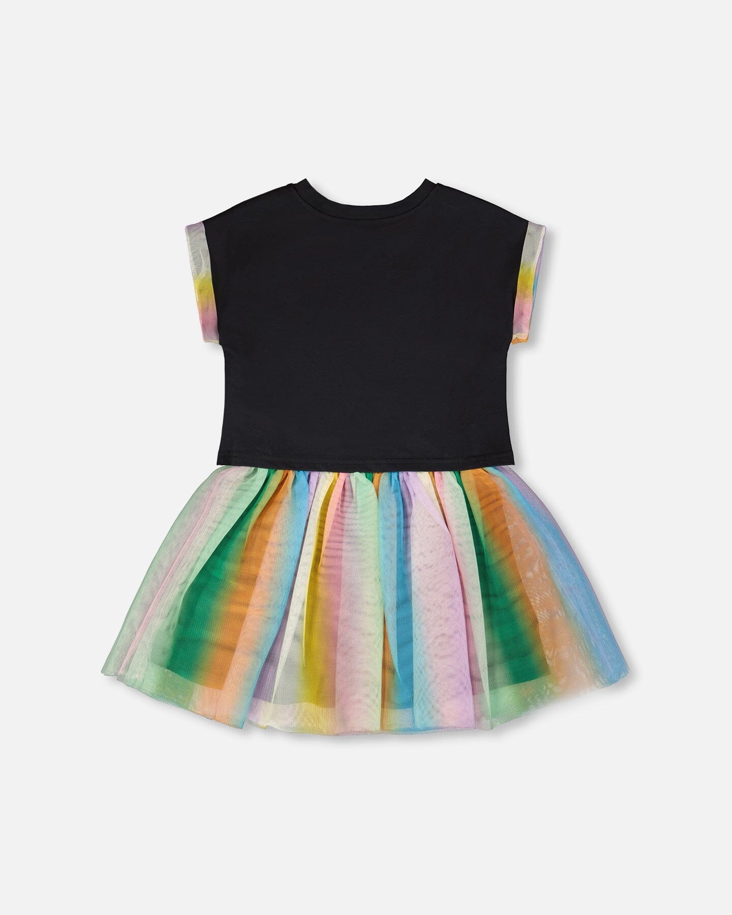 Organic Cotton And Mesh Dress Black
