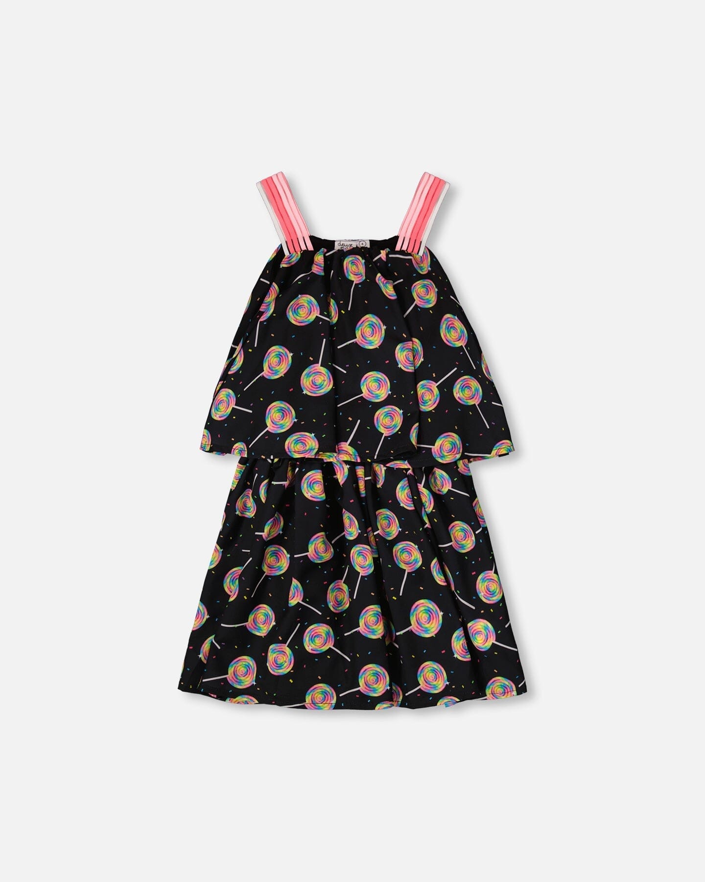 Woven Dress Black Lollipop Print