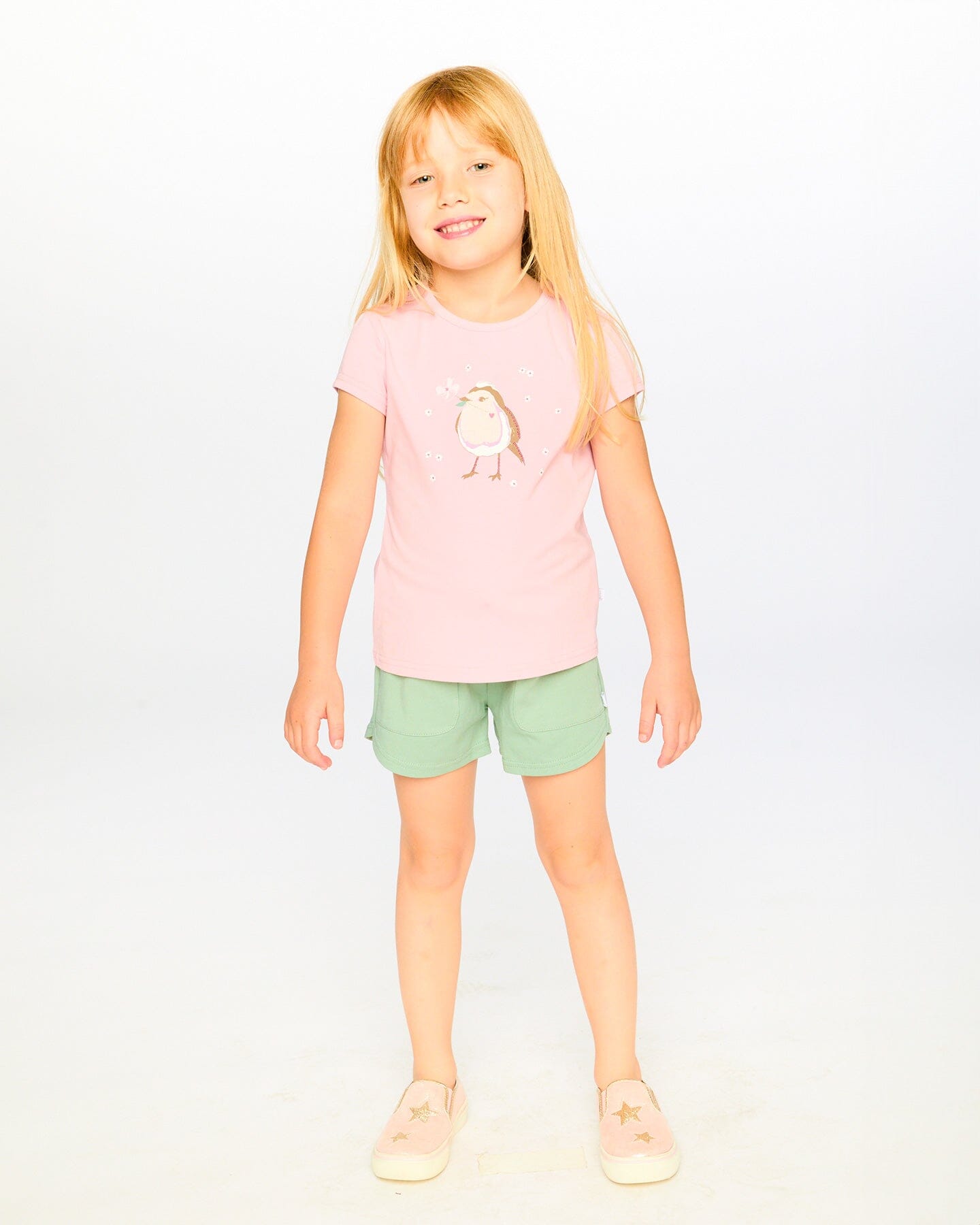 Organic Cotton Jersey Shorts Sage Green