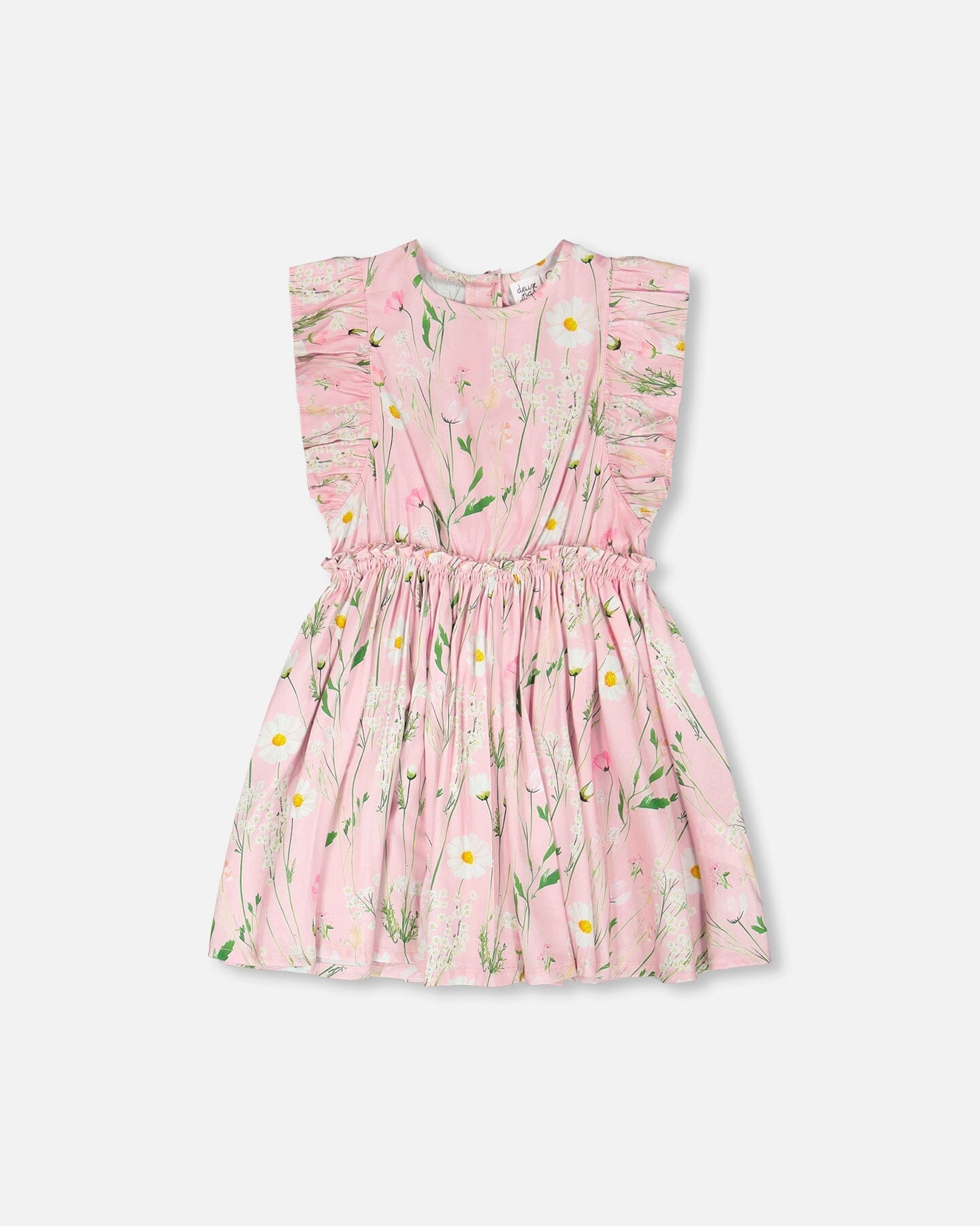 Viscose Dress Pink Printed Flowers