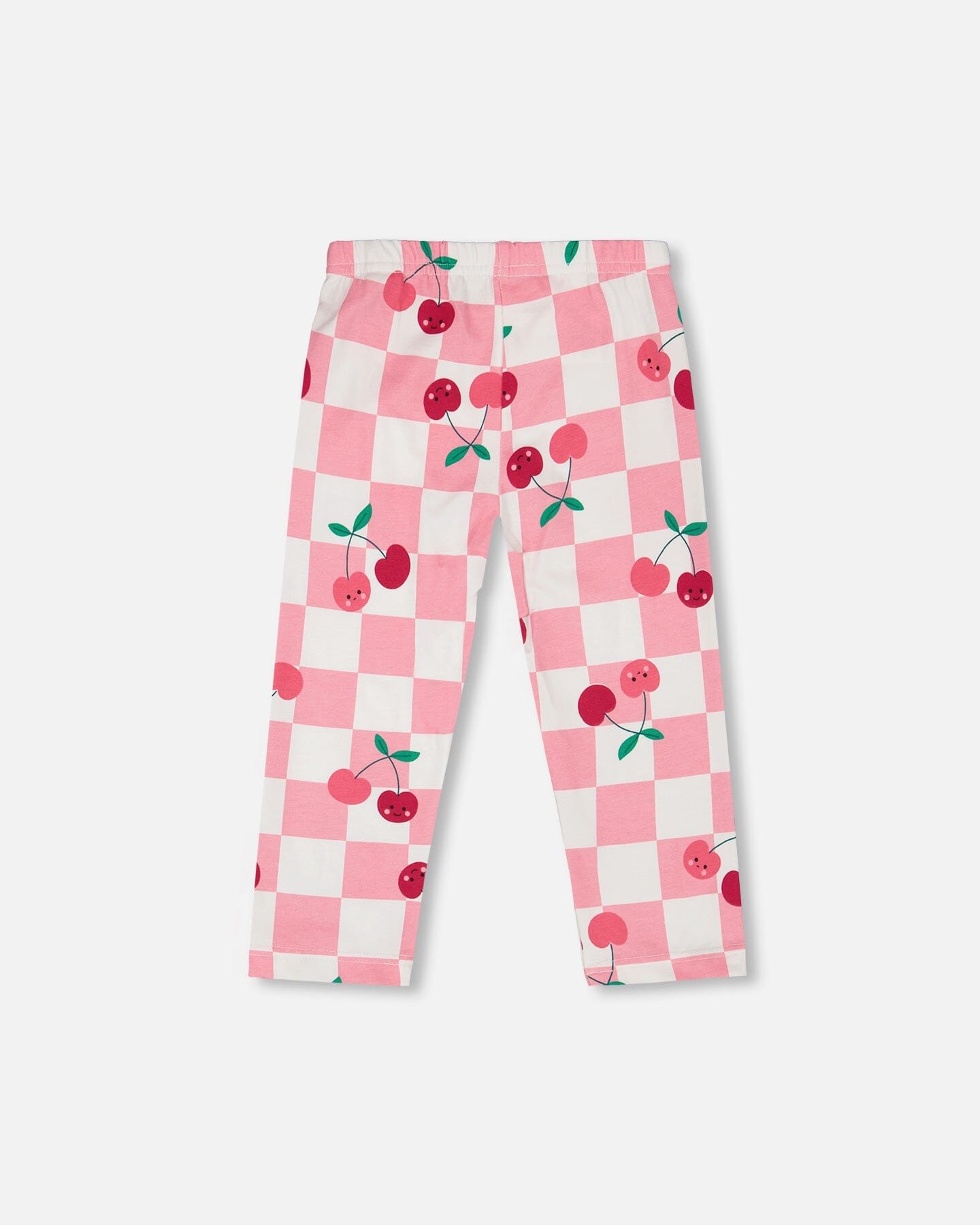 Organic Cotton Jersey Capri Pink Printed Cherries