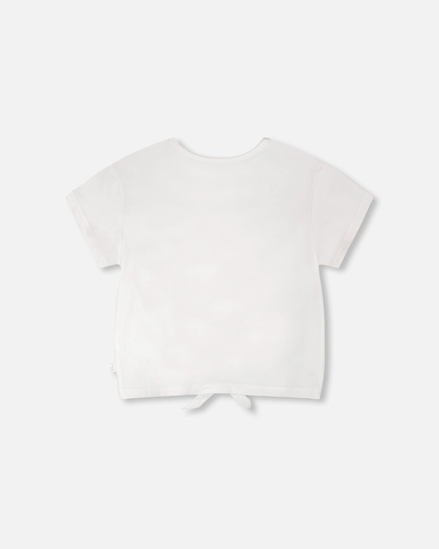 Organic Cotton Jersey T-Shirt With Tie At Waist White