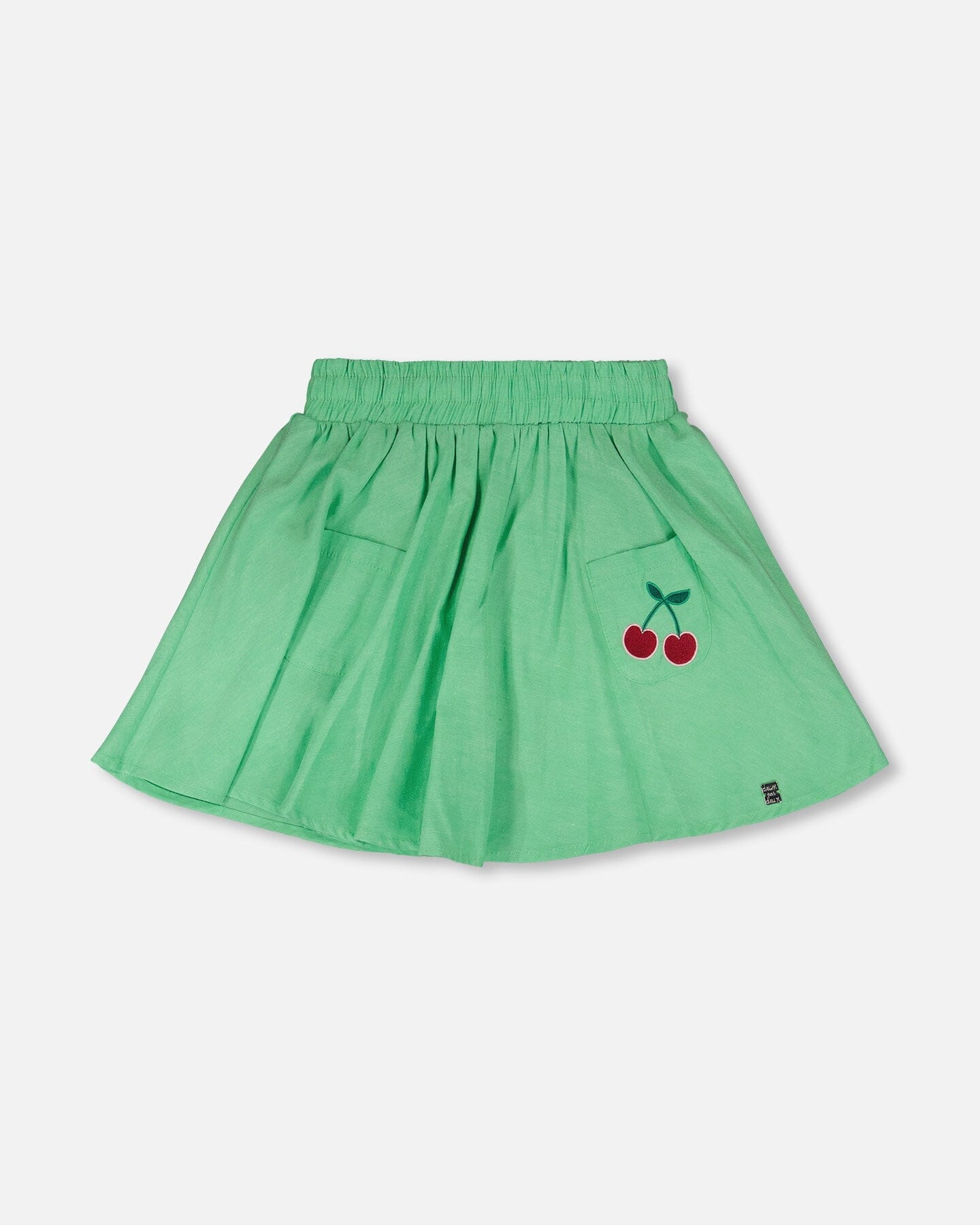 Organic Cotton Skort With Embroidery Green