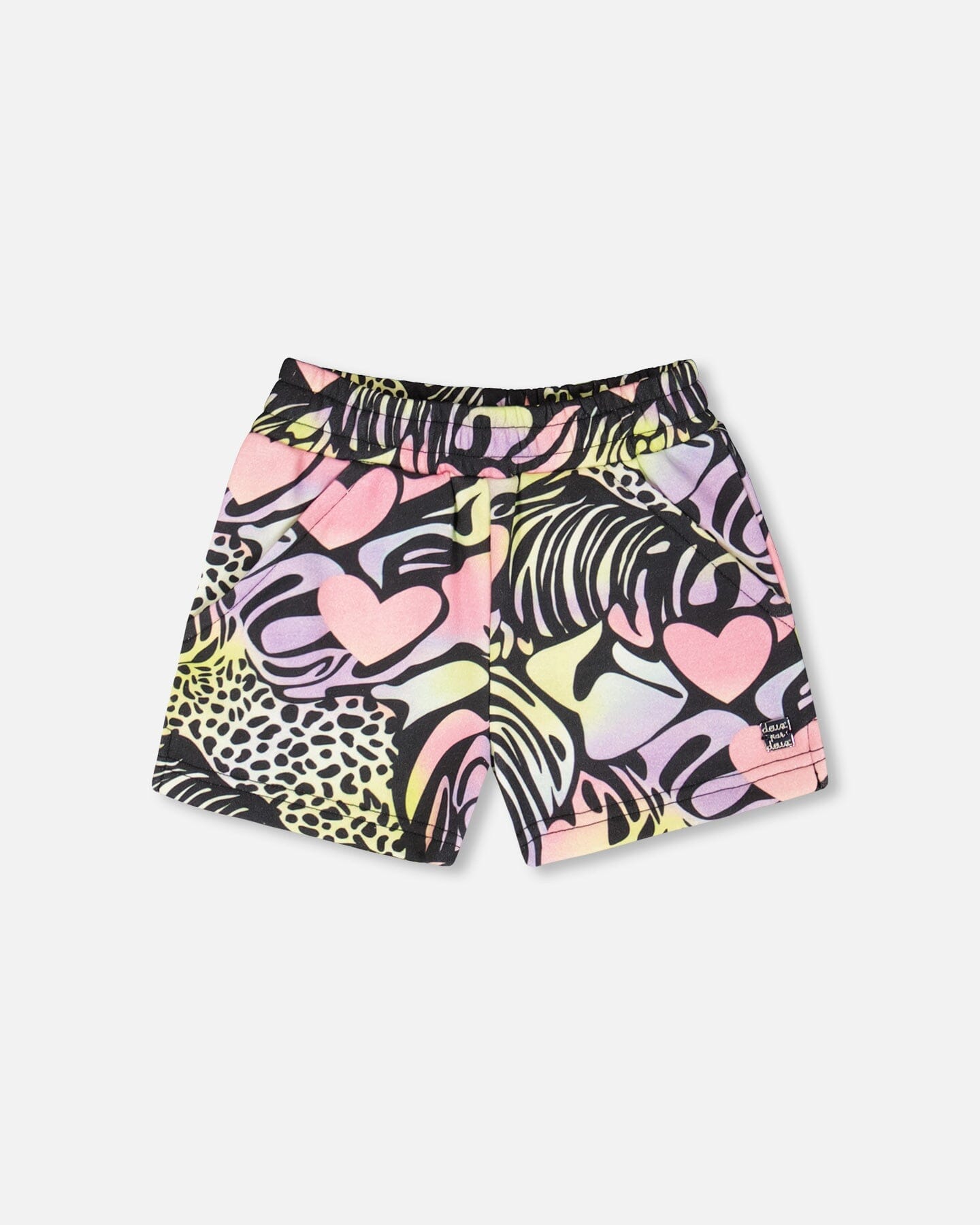 French Terry Shorts Black Multicolor