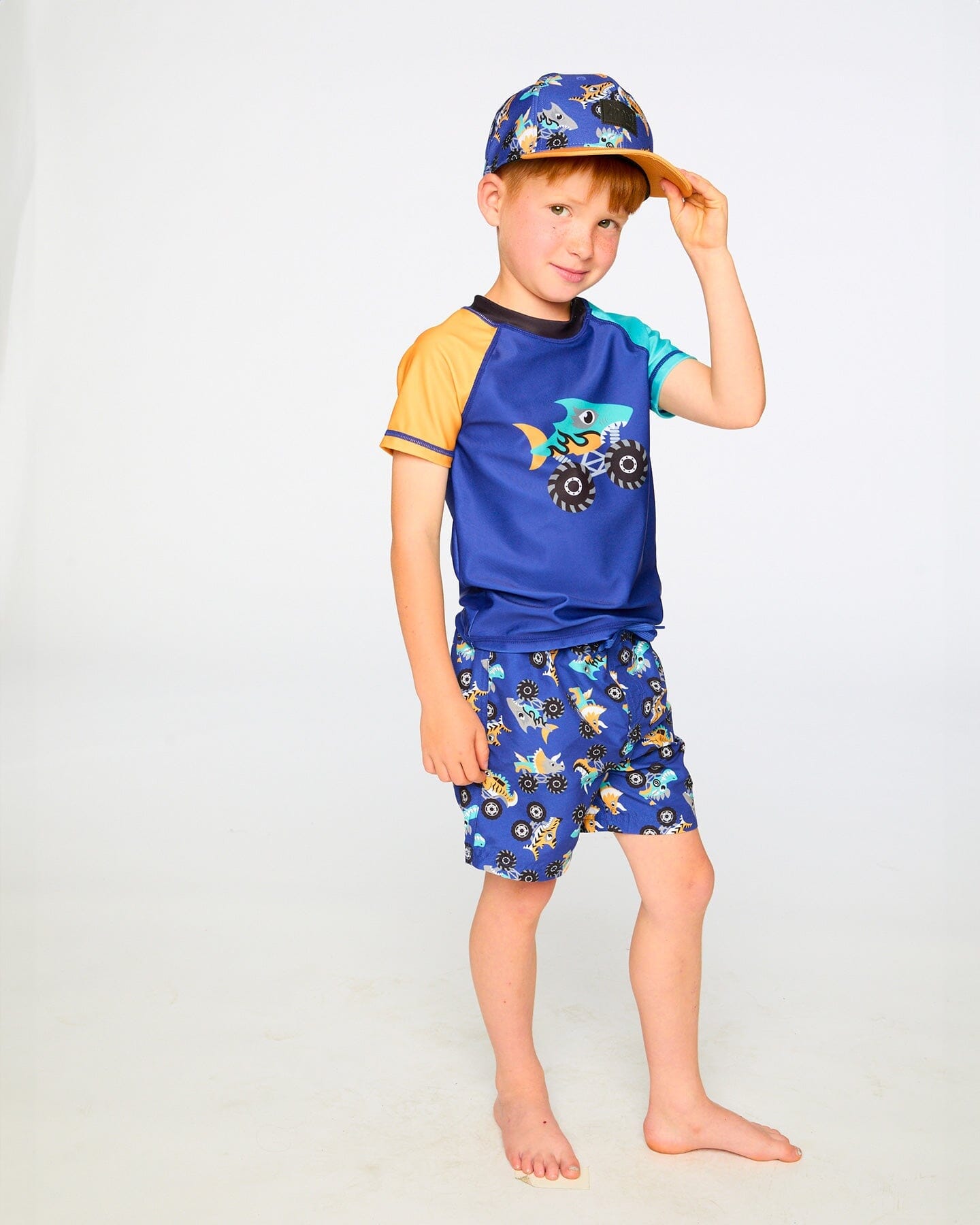 Boardshorts Blue Truck Print
