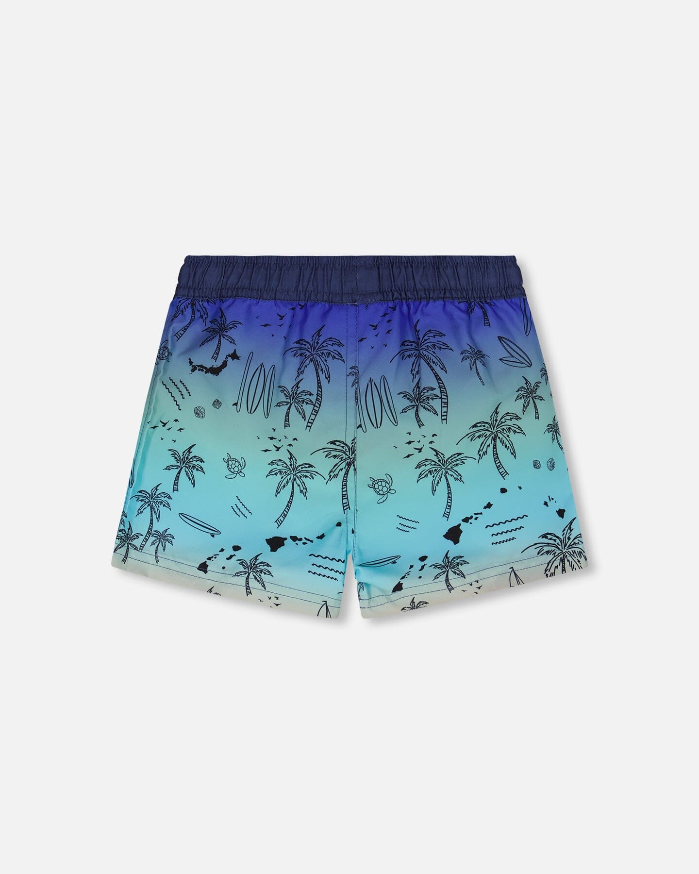 Boardshorts Blue Beach Print