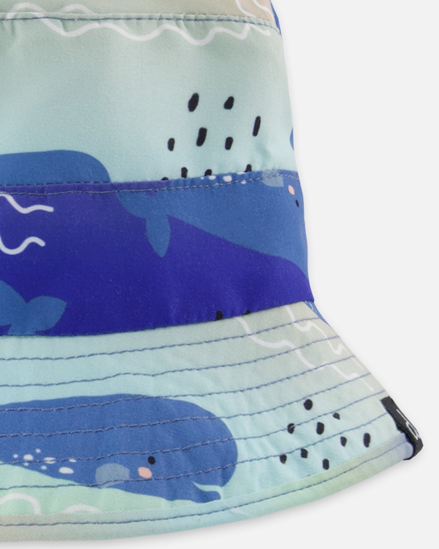Recycled Polyester Beach Hat Blue Whale Print