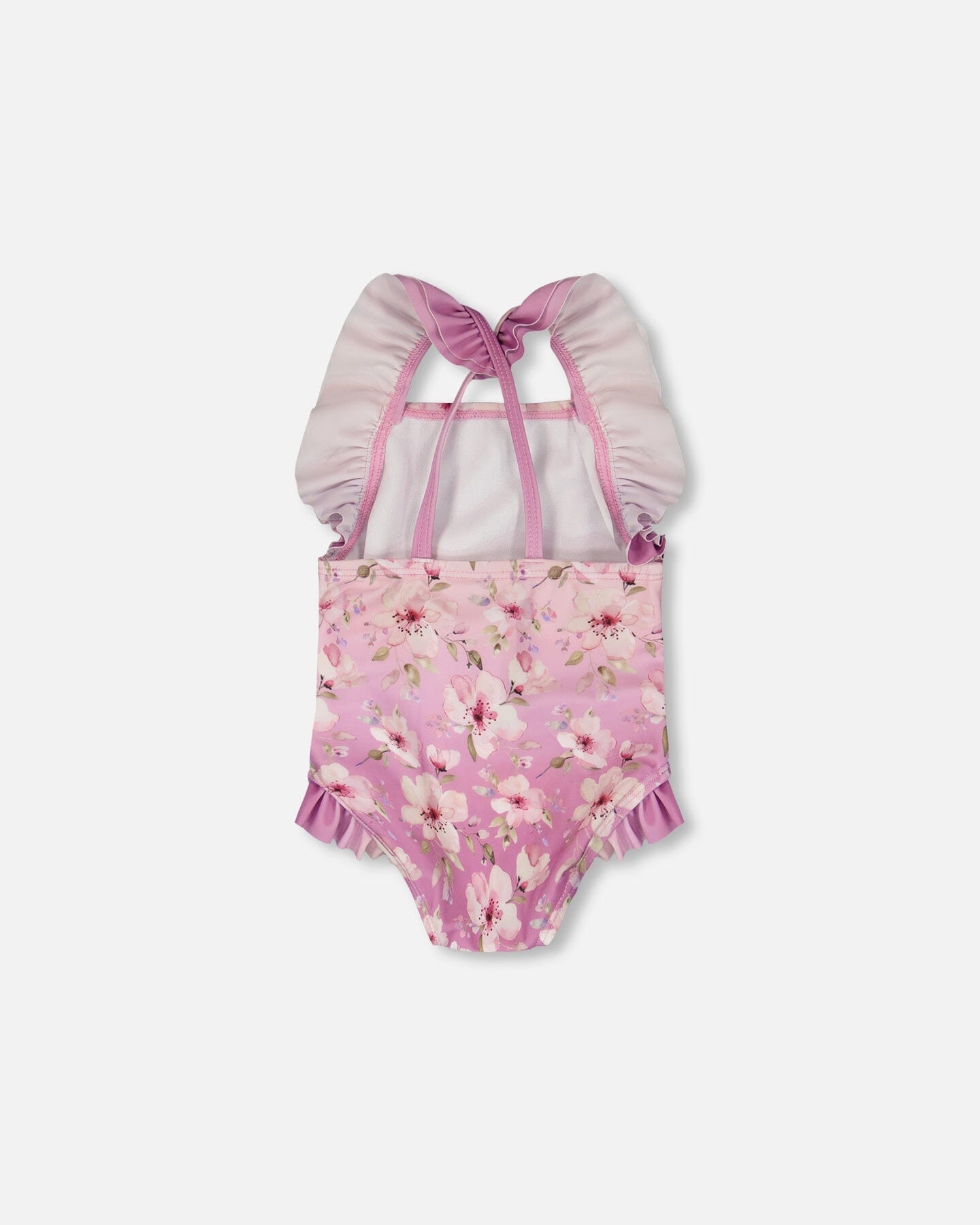 Baby And Toddler One-Piece Swimsuit Purple Flower Print