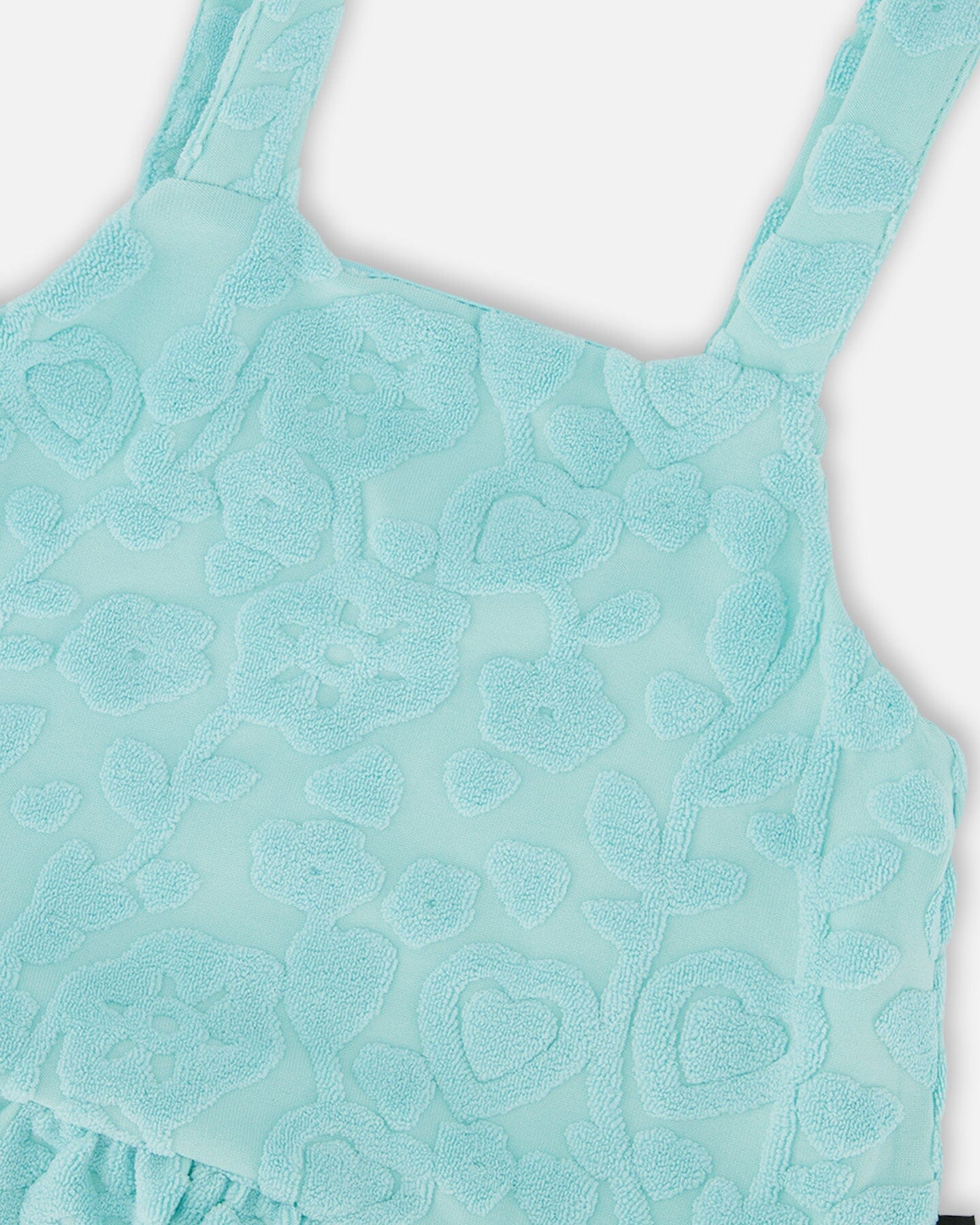 Terry Tank Top With Shorts Set Light Blue