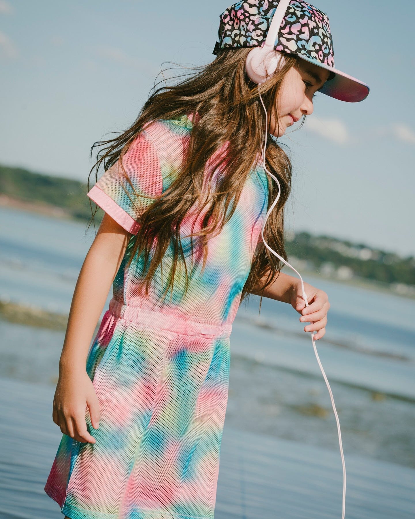 Mesh Beach Dress Multicolor
