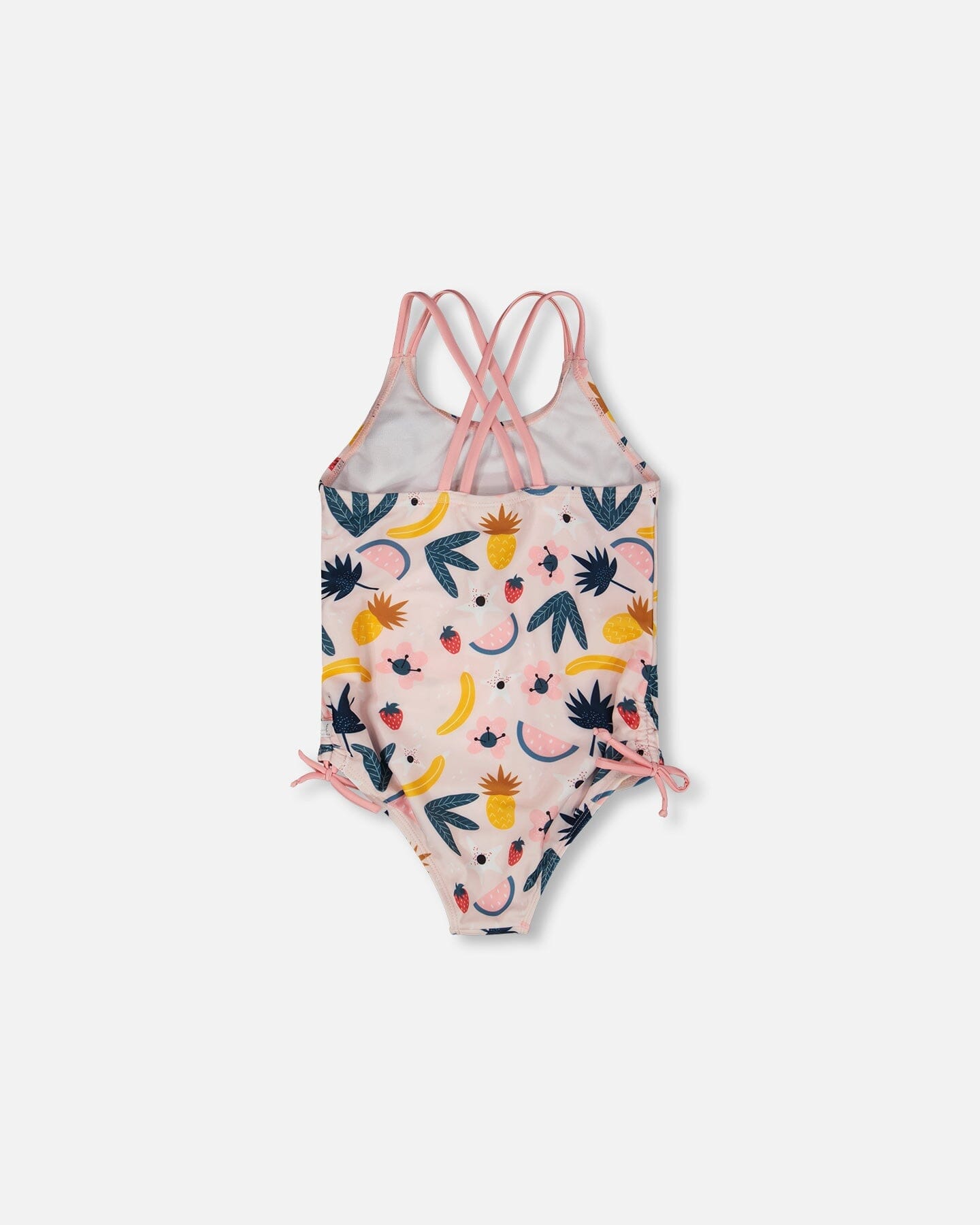 One-Piece Swimsuit Pink Printed Fruits