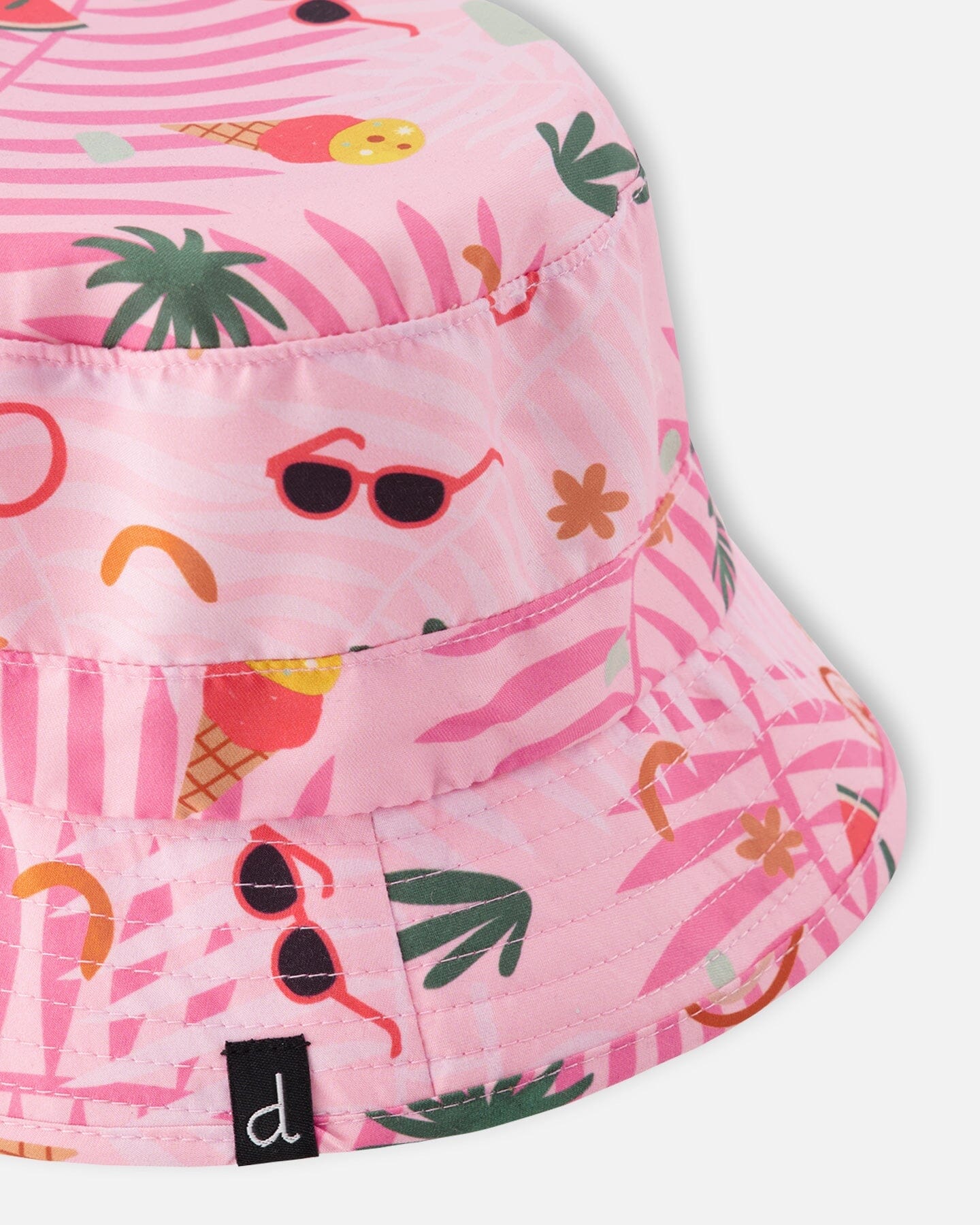 Beach Hat Pink Beach Print