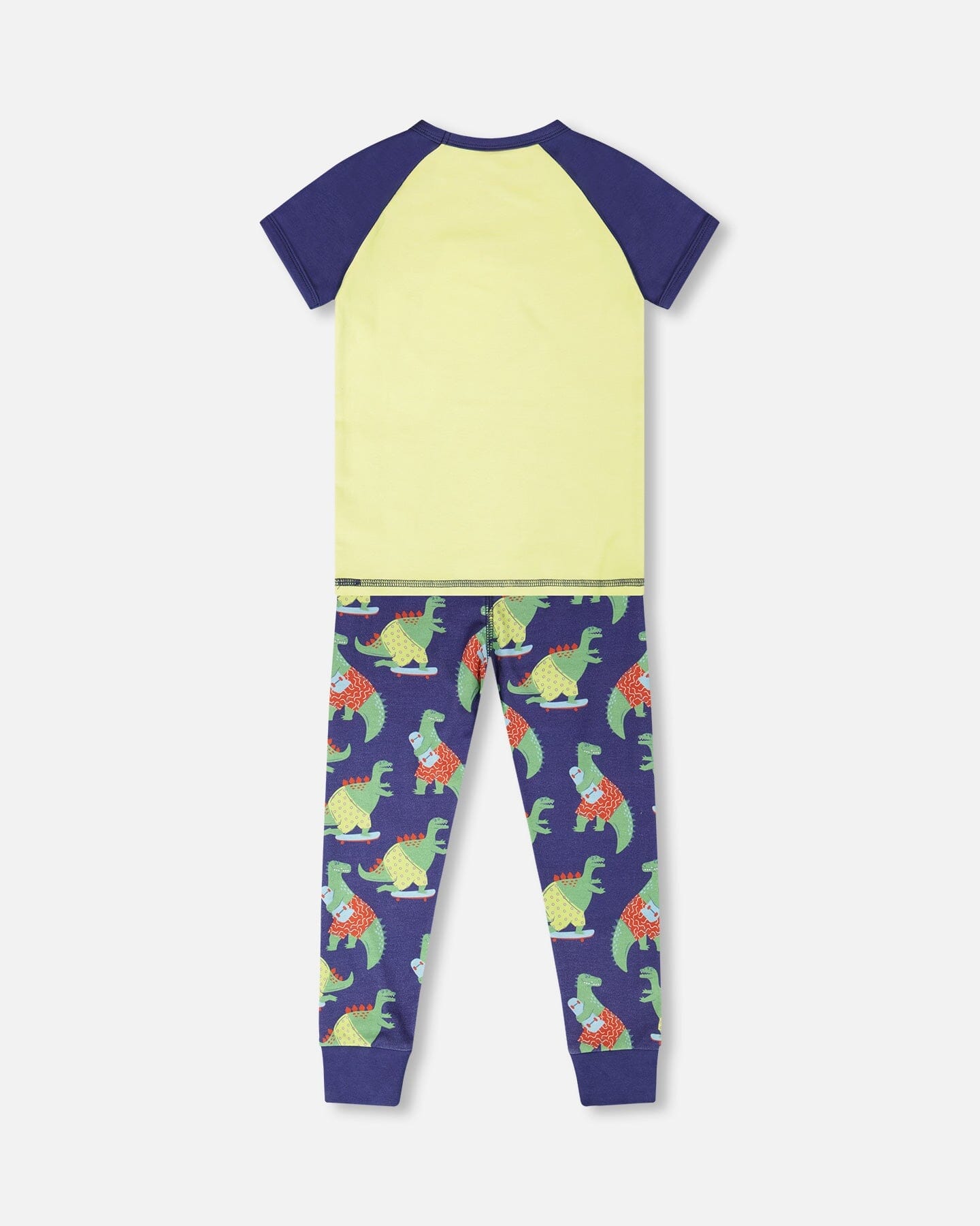 Organic Cotton Two-Piece Pyjama Set Blue Dino Print