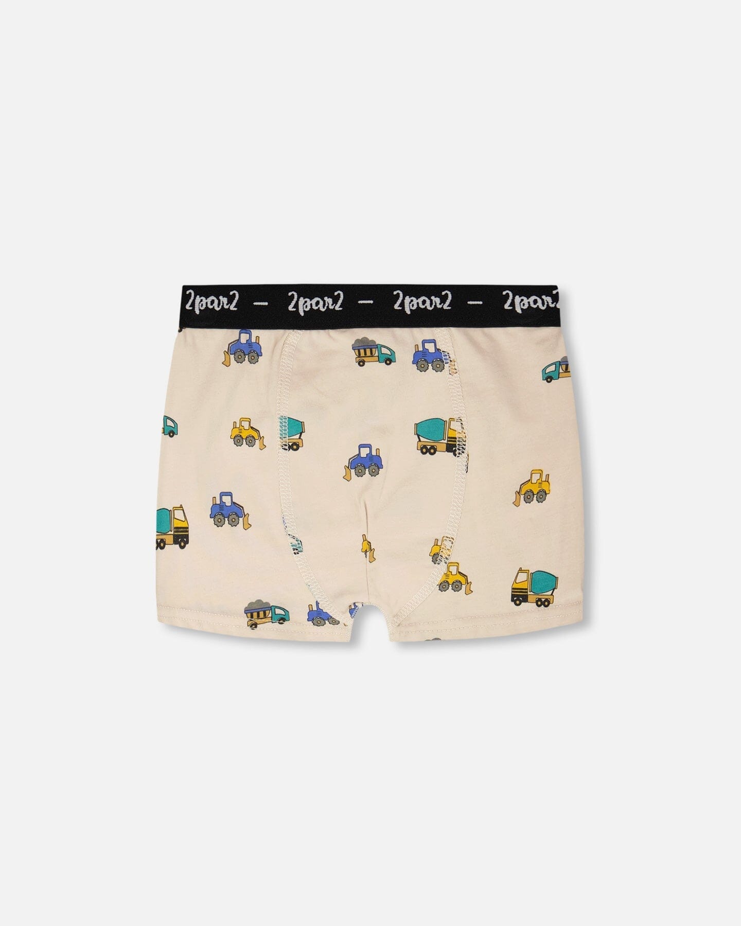 Organic Cotton Boxer Beige Truck Print