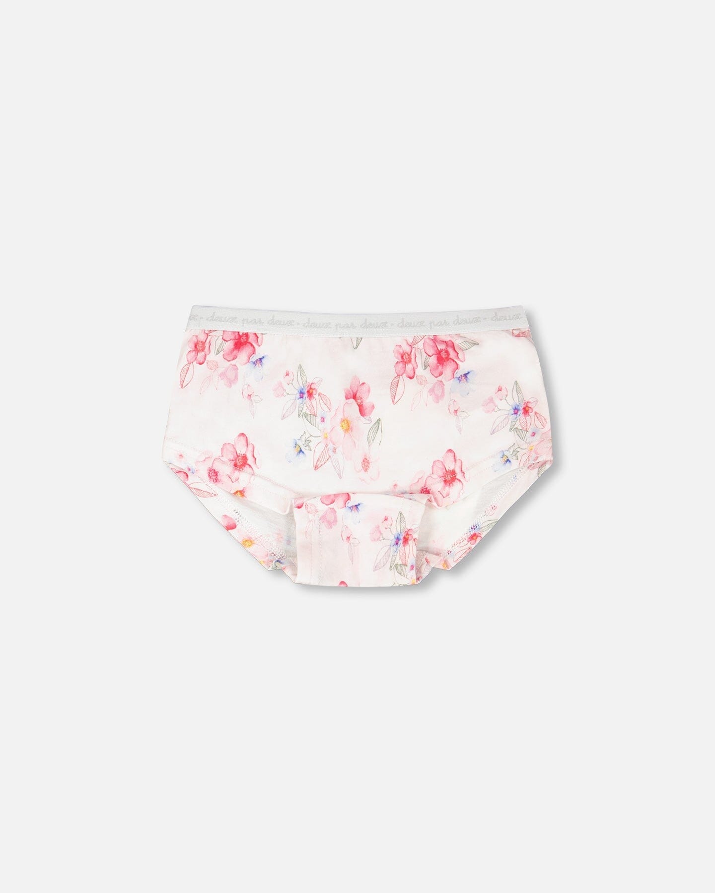Organic Cotton Boyshort Panty Pink Printed Flowers