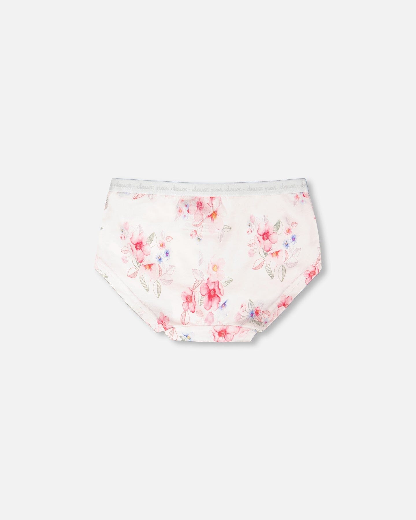 Organic Cotton Boyshort Panty Pink Printed Flowers