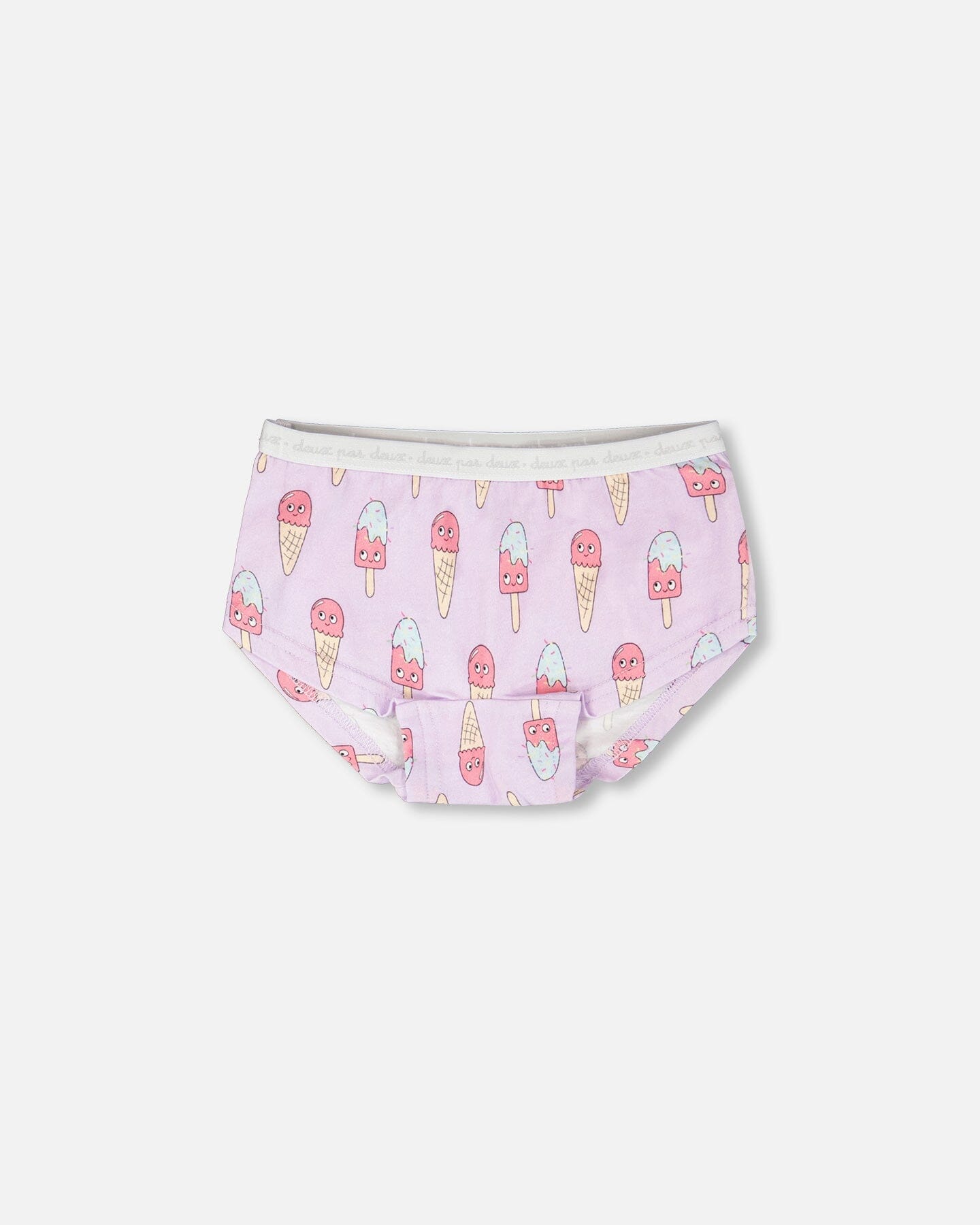 Organic Cotton Boyshort Panty Lilac Printed Ice Creams