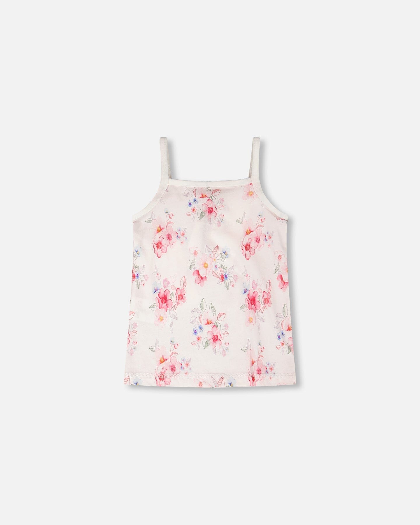 Organic Cotton Tank Underwear Pink Printed Flowers