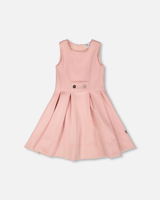 Sleeveless Neoprene Dress Pale Pink