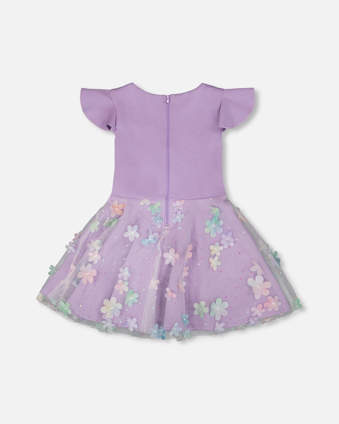 Bi-Material Dress Mauve