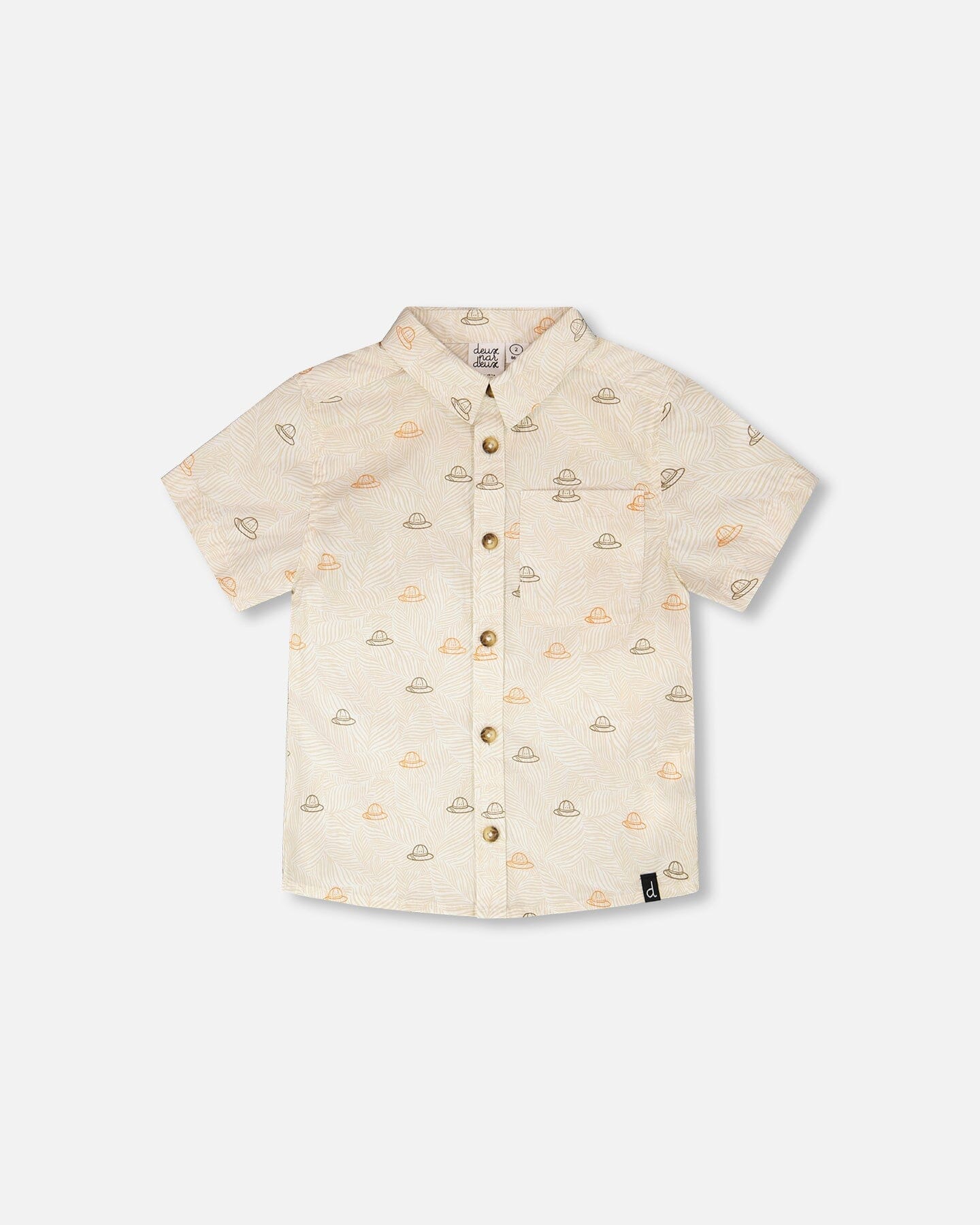 Poplin Shirt Beige Safari Print