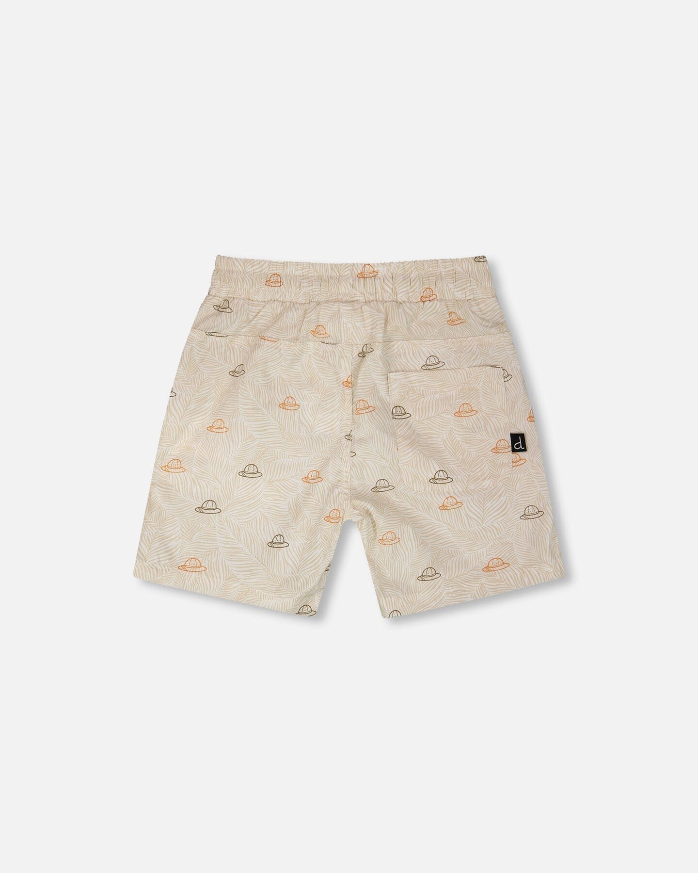 Poplin Shorts Beige Safari Print