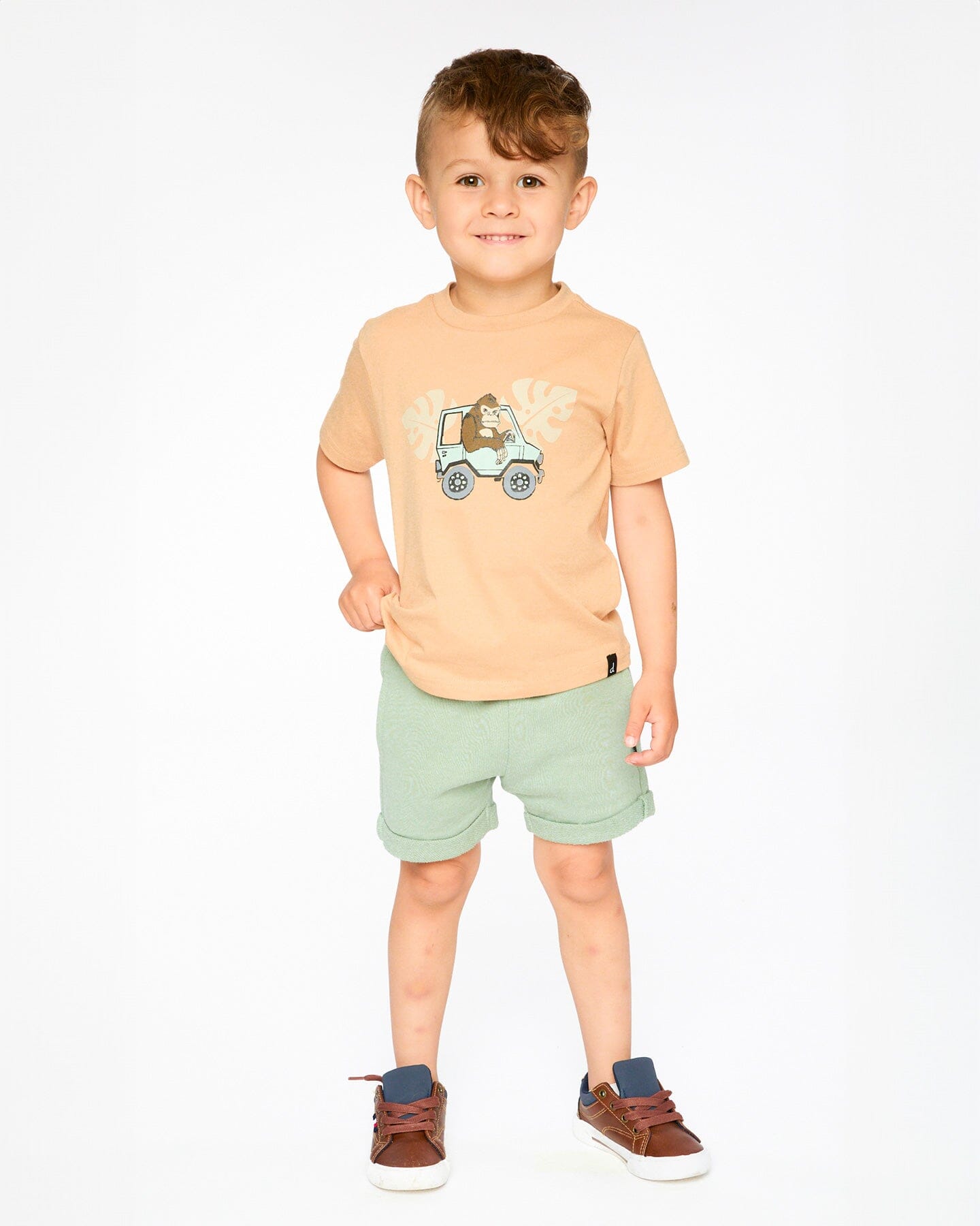 Organic Cotton Short Sleeve T-Shirt Beige