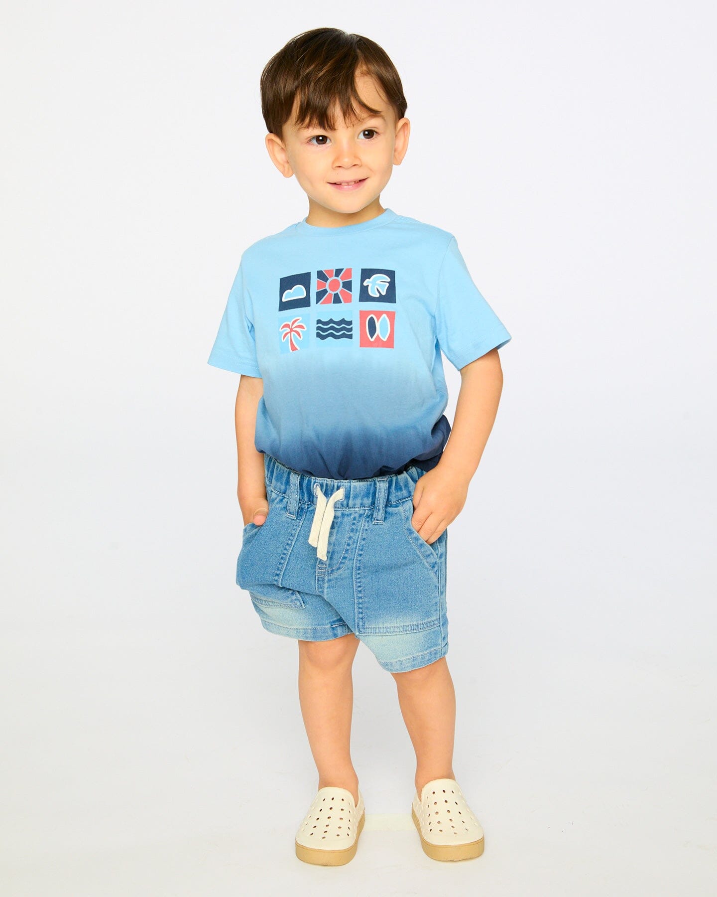 Organic Cotton Short Sleeve T-Shirt Blue Gradient