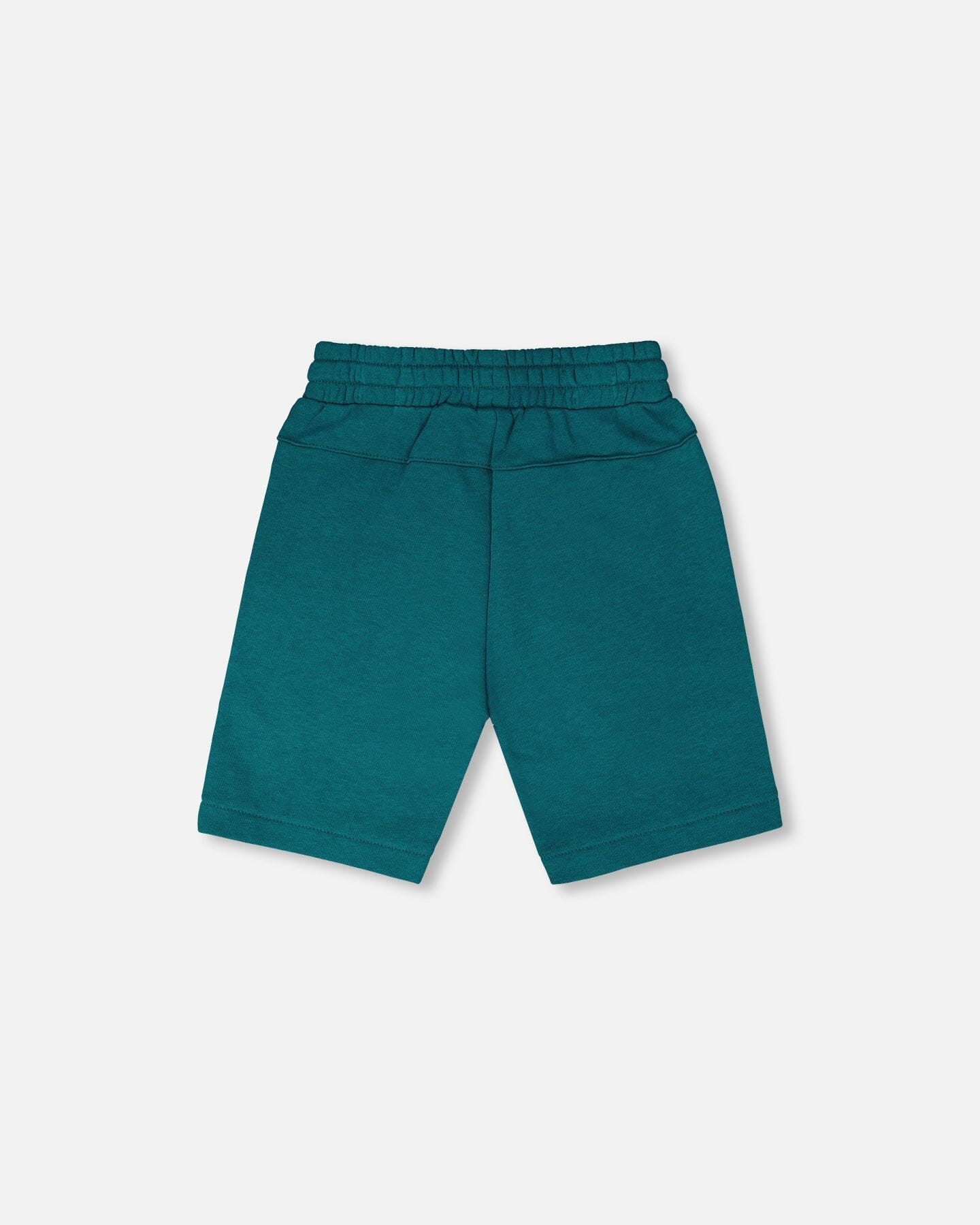 French Terry Shorts With Cross Seams Dark Turquoise