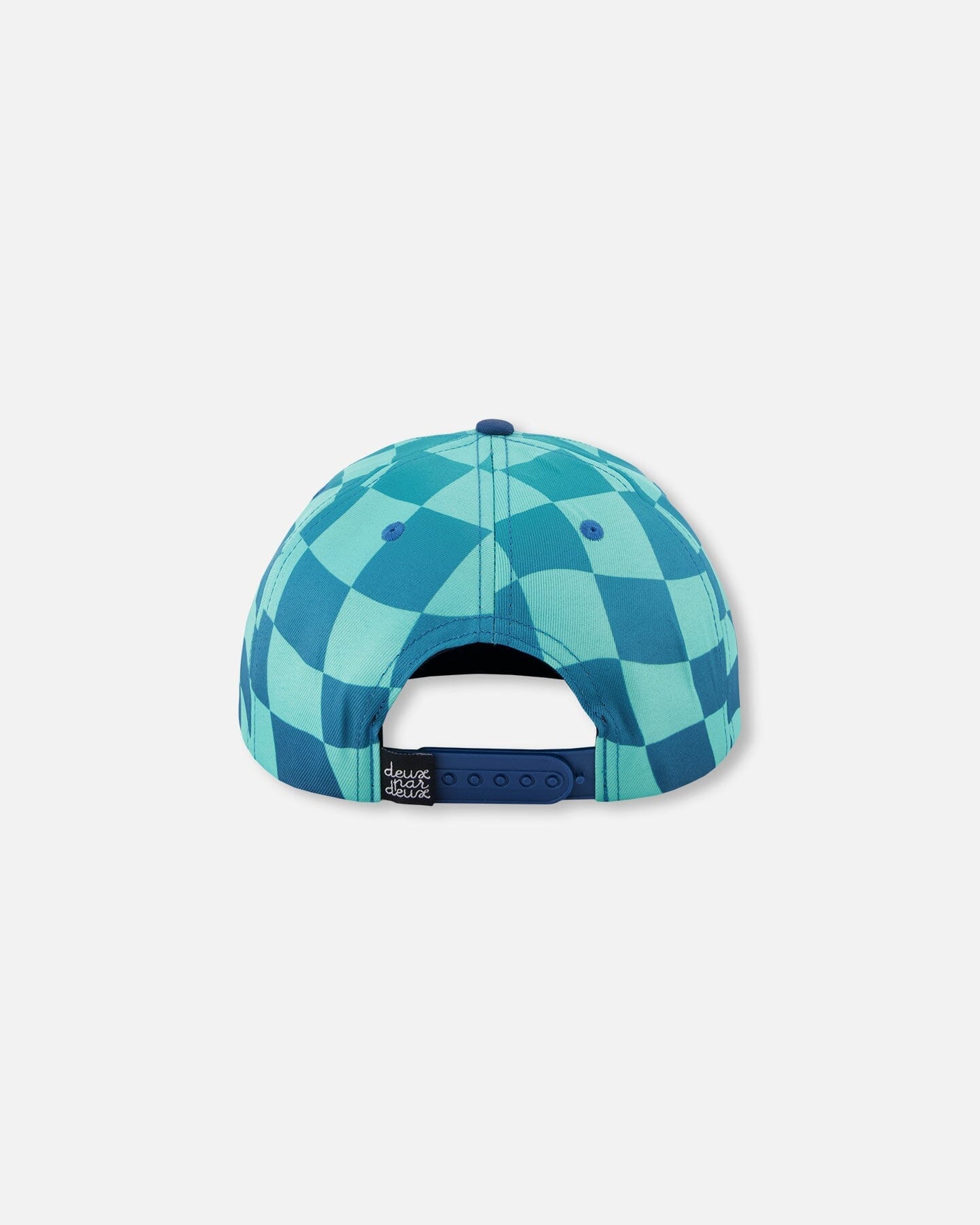 Cap Teal Printed Checkerboard