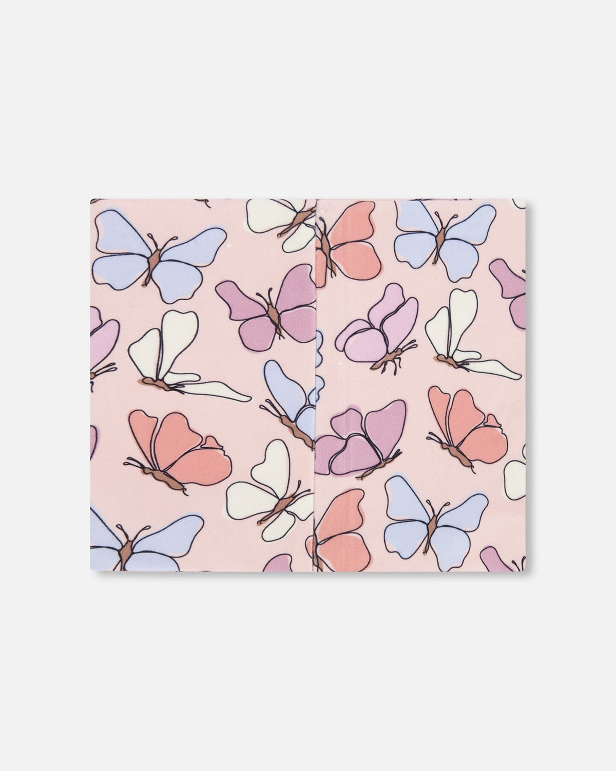Stretch Jersey Neck Tube Pink Printed Butterflies