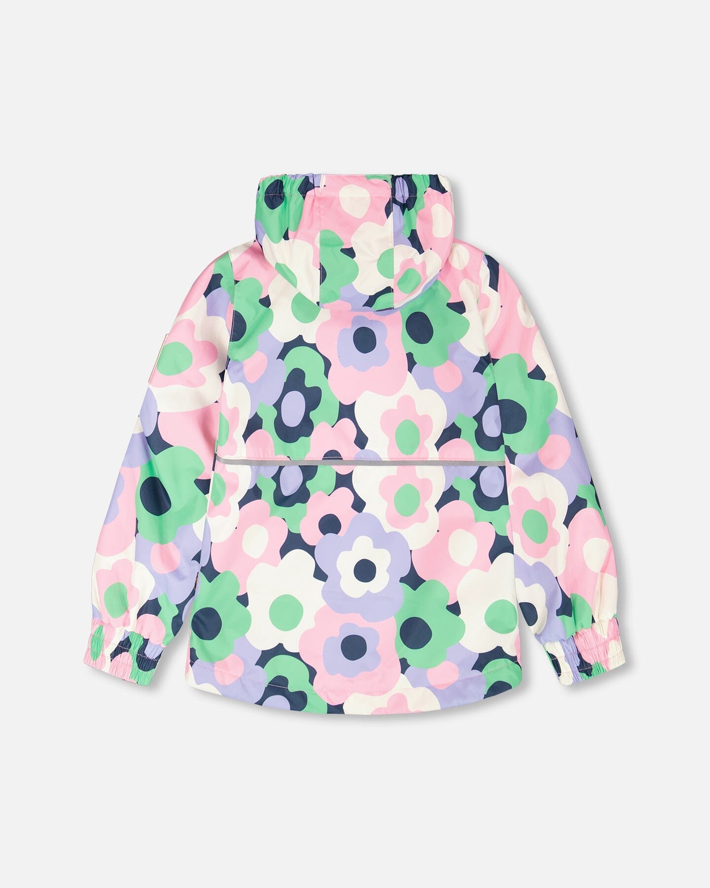Mid-Season Jacket Black Printed Flowers