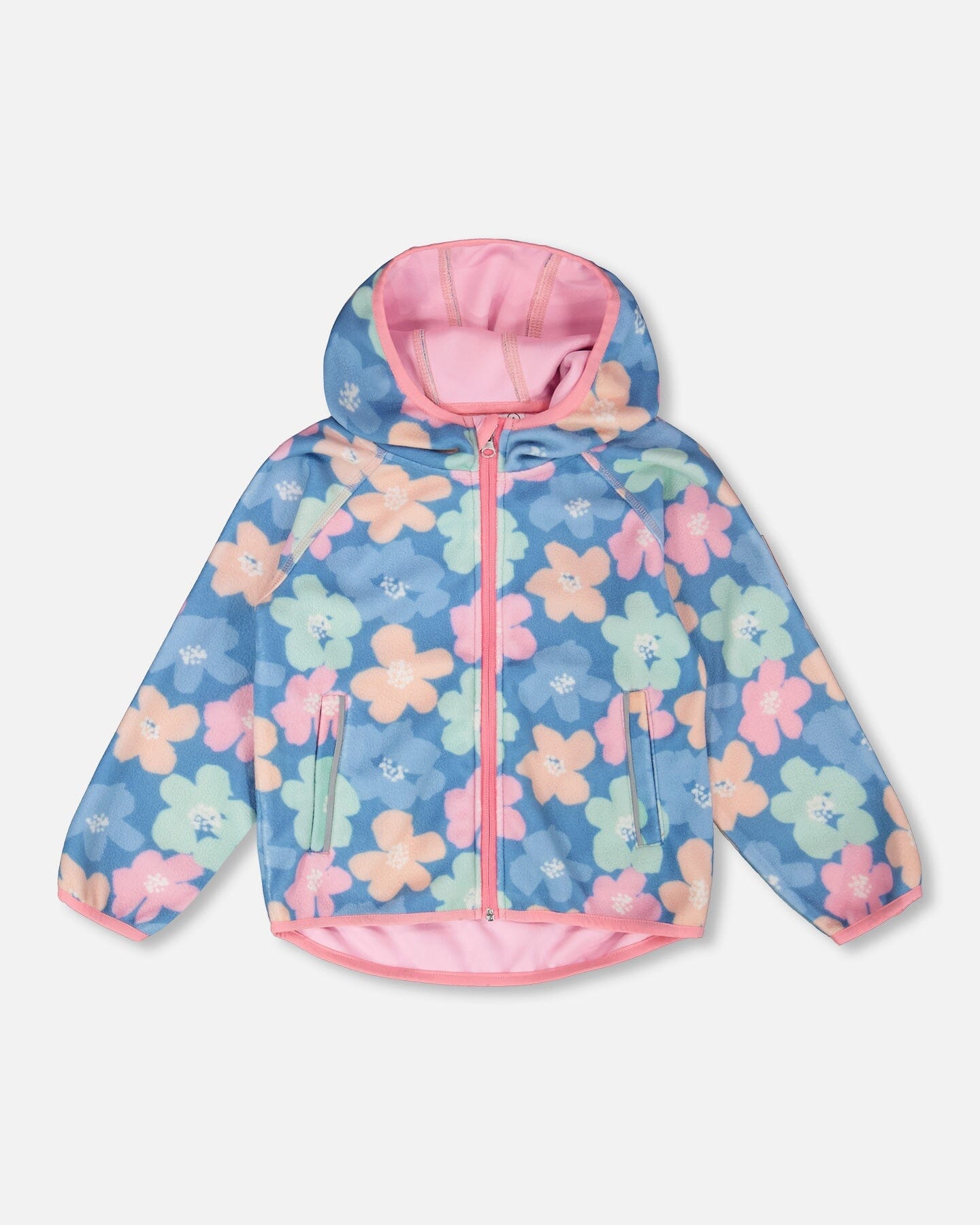Windfleece Jacket Blue Flower Print