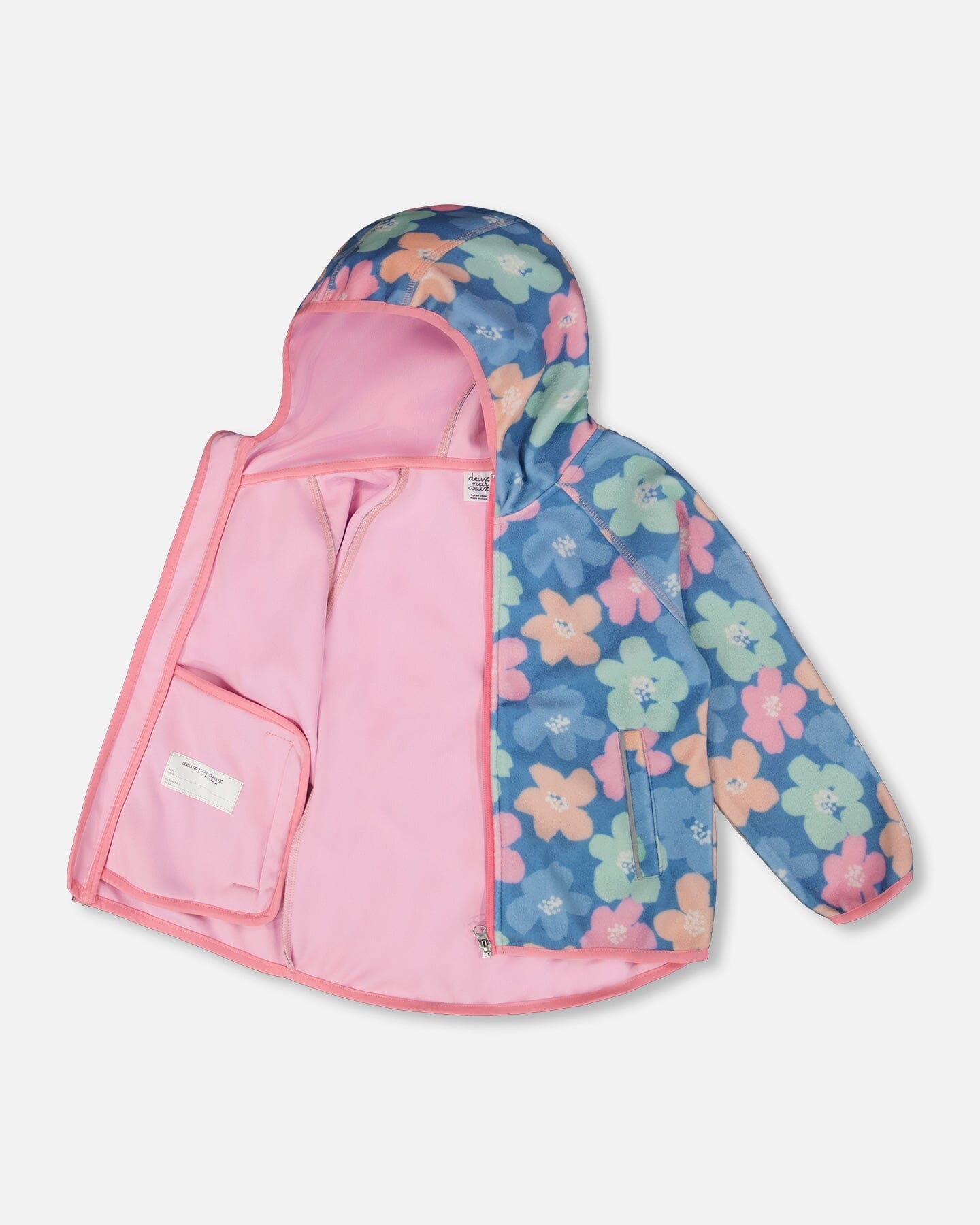 Windfleece Jacket Blue Flower Print