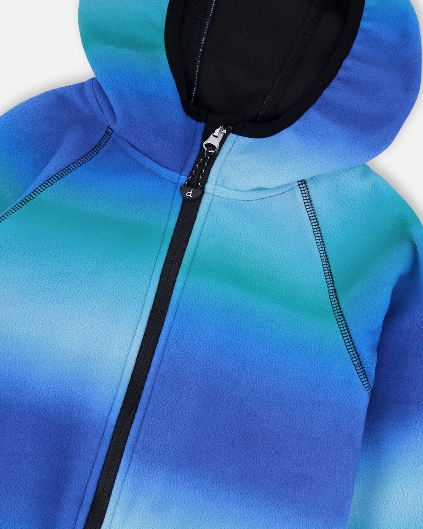 Windfleece Jacket Blue To Black Gradient