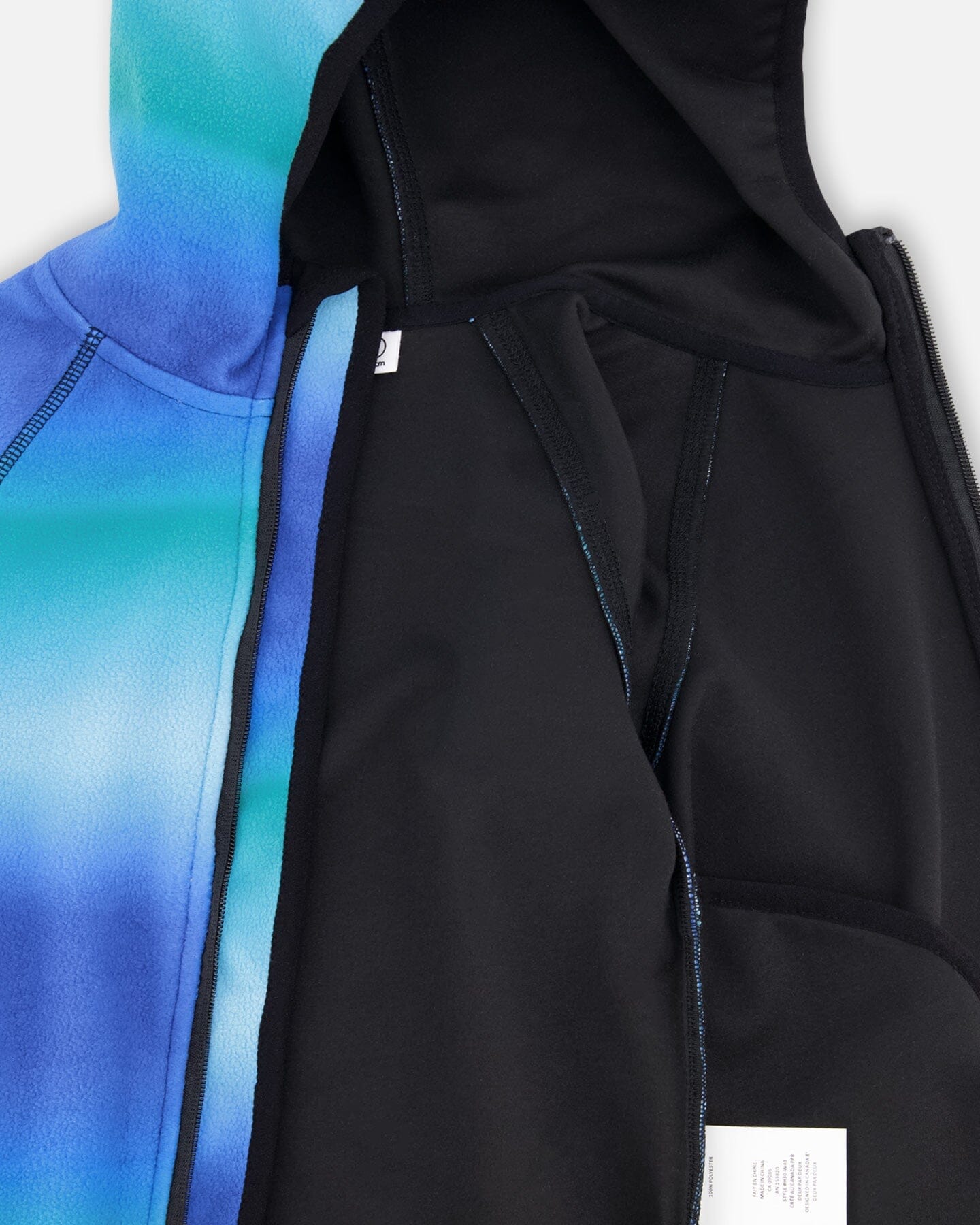 Windfleece Jacket Blue To Black Gradient
