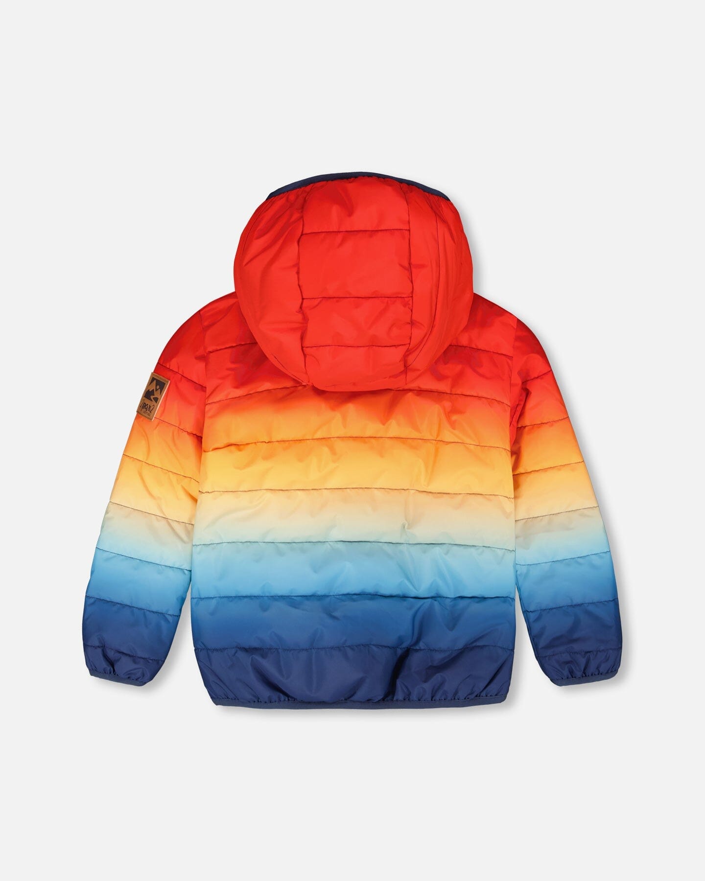 Quilted Mid-Season Jacket Orange And Blue Gradient