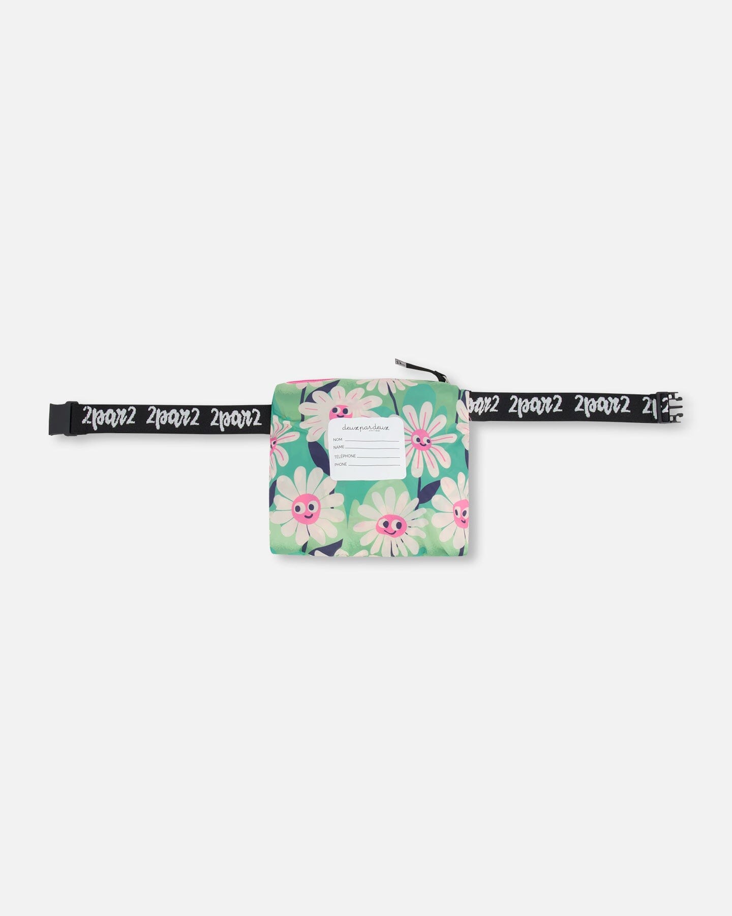 Packable Windbreaker In Polyester Green Smiling Flower Print