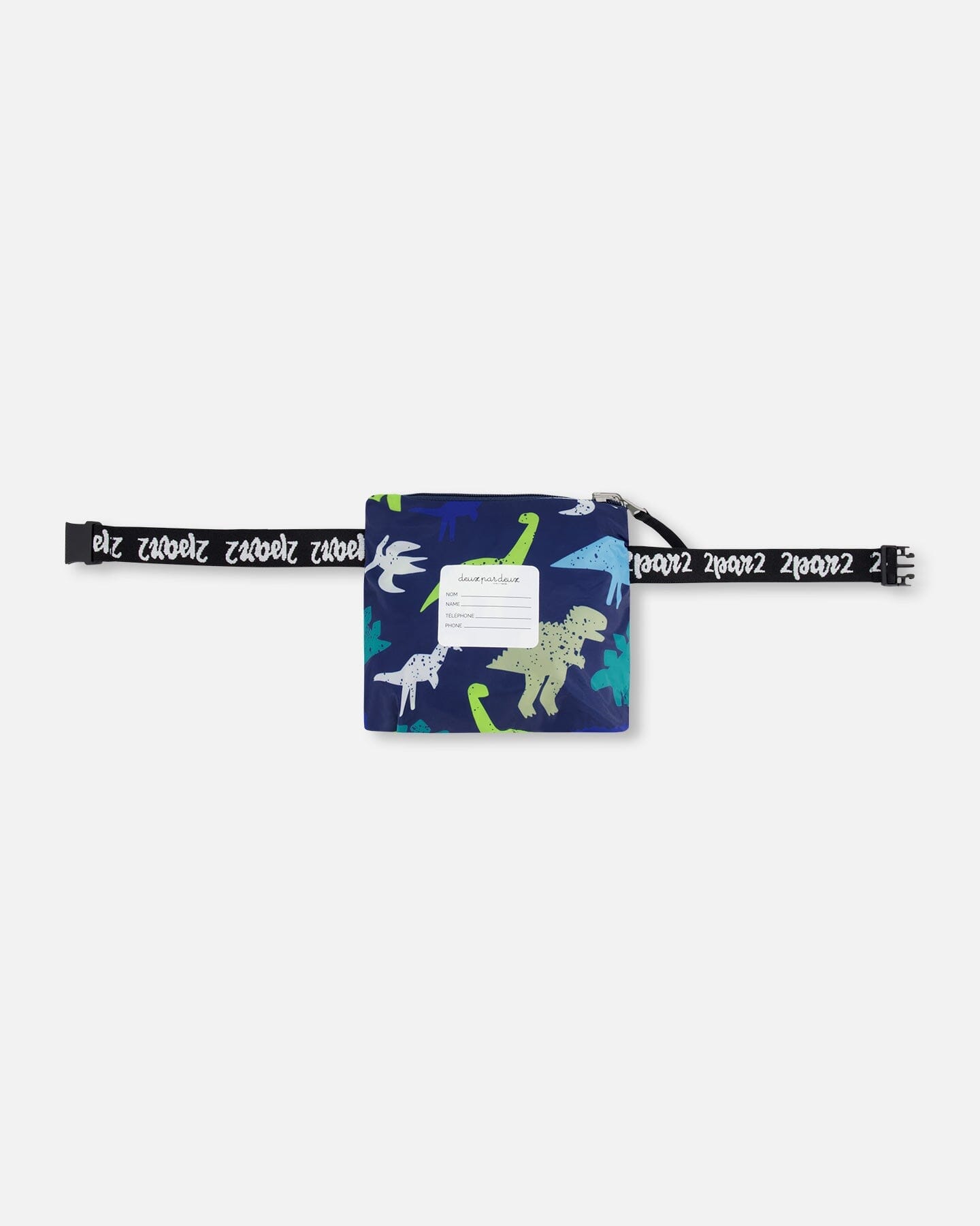 Packable Windbreaker In Polyester Blue Dinosaur Print