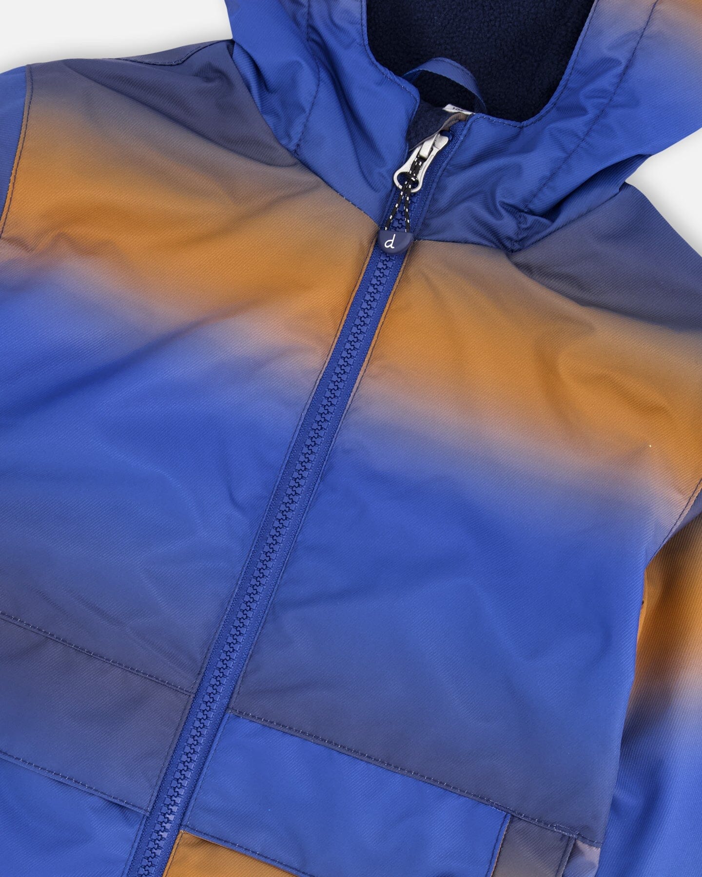 Two-Piece Mid-Season Outerwear Set Blue And Brown Gradient