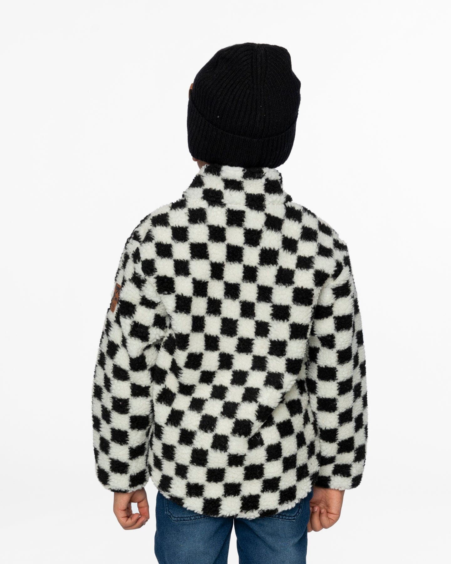 Sherpa Jacket Black Checkerboard