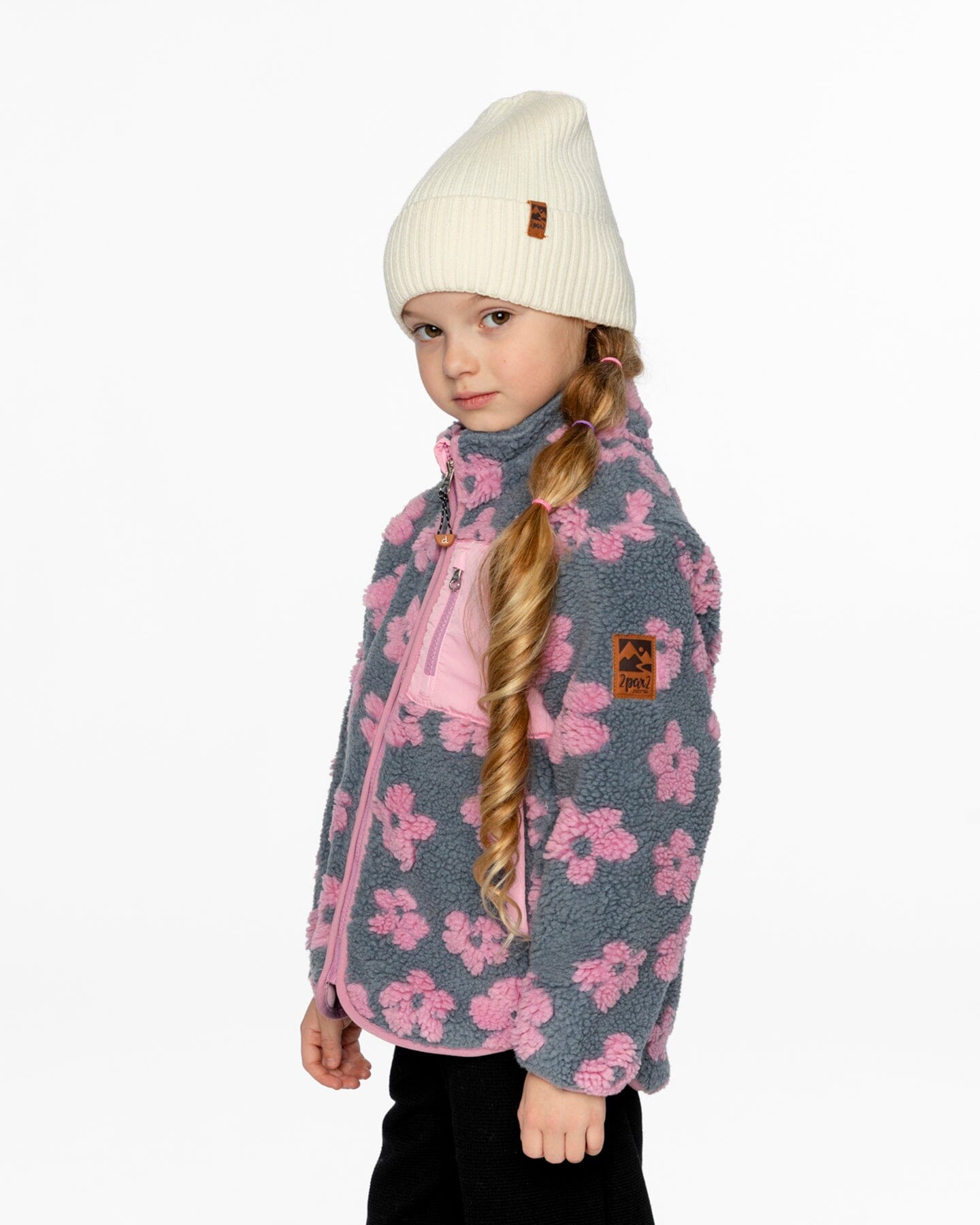 Sherpa Jacket Pink Flowers