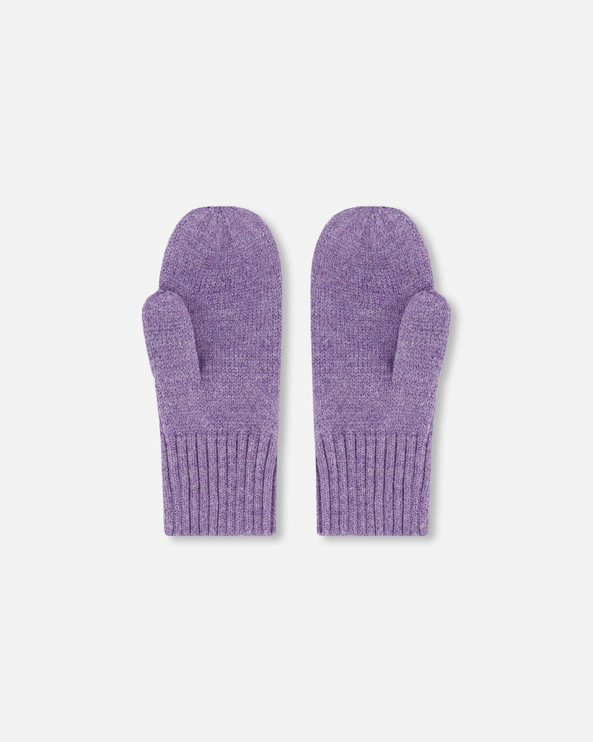 Ribbed Knit Mittens Lavender