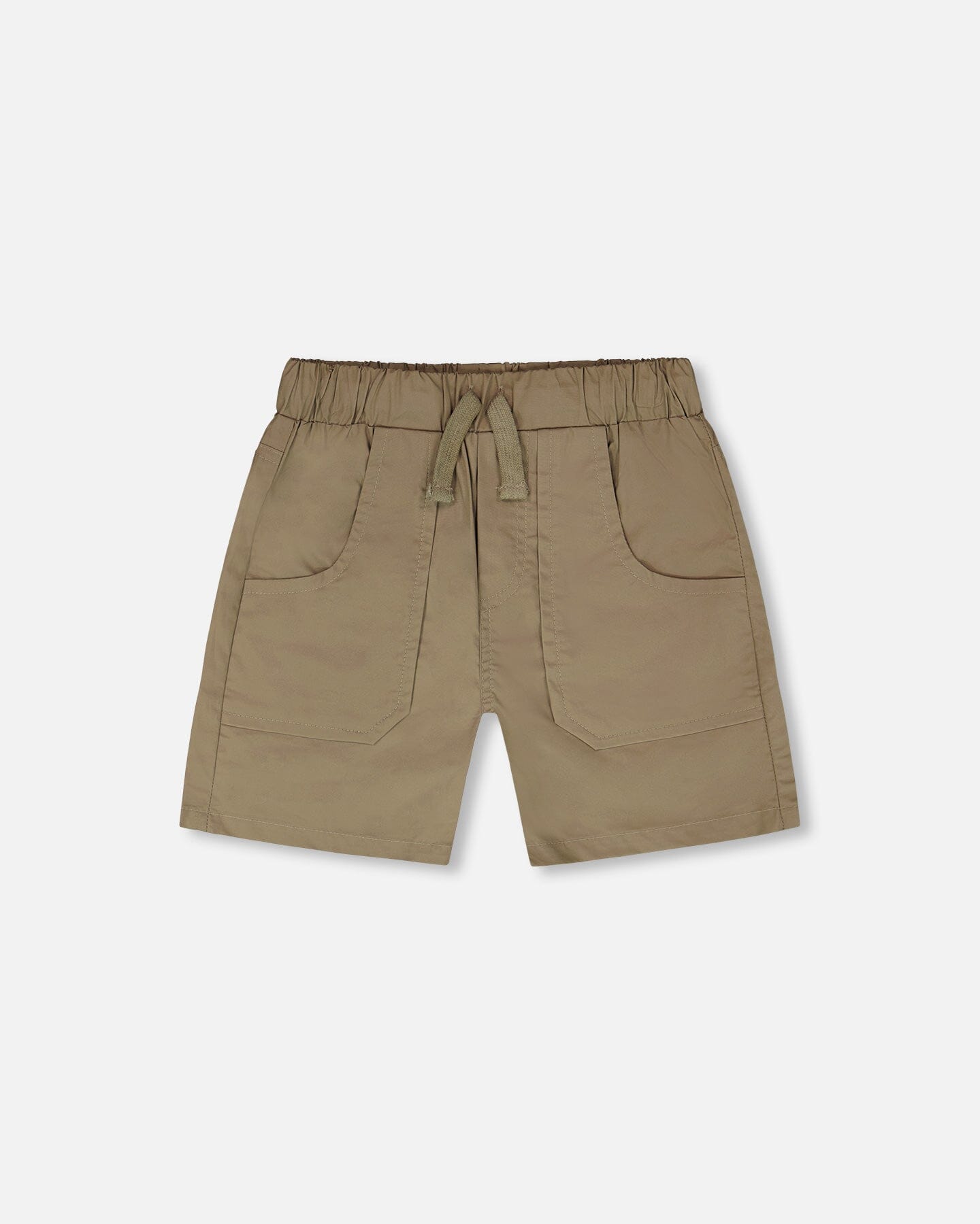 Parachute Shorts With Patch Pockets Beige