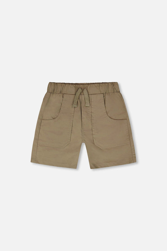 Parachute Shorts With Patch Pockets Beige