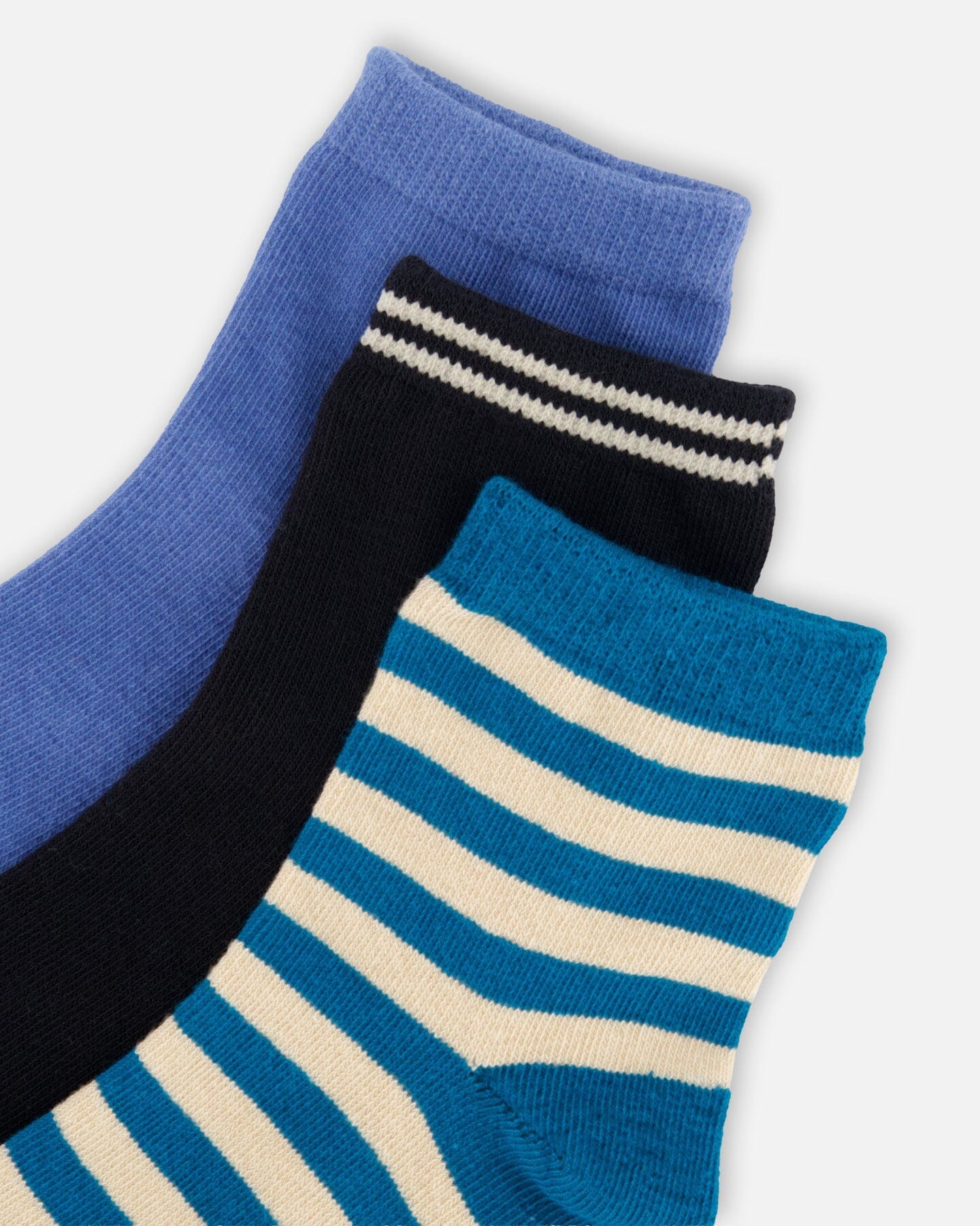 Socks (3 Pairs) Set Striped Green
