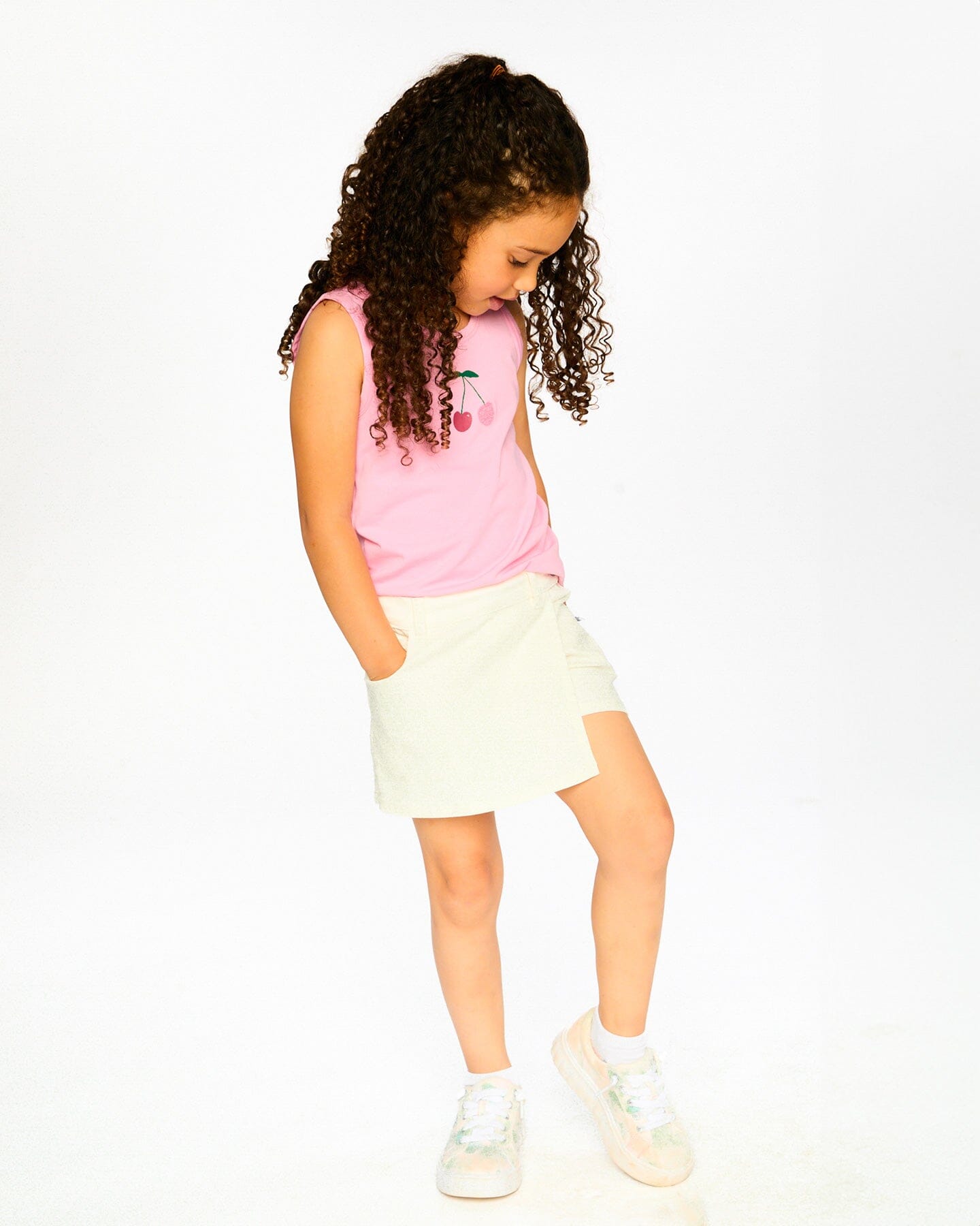 Stretch Twill Skort White