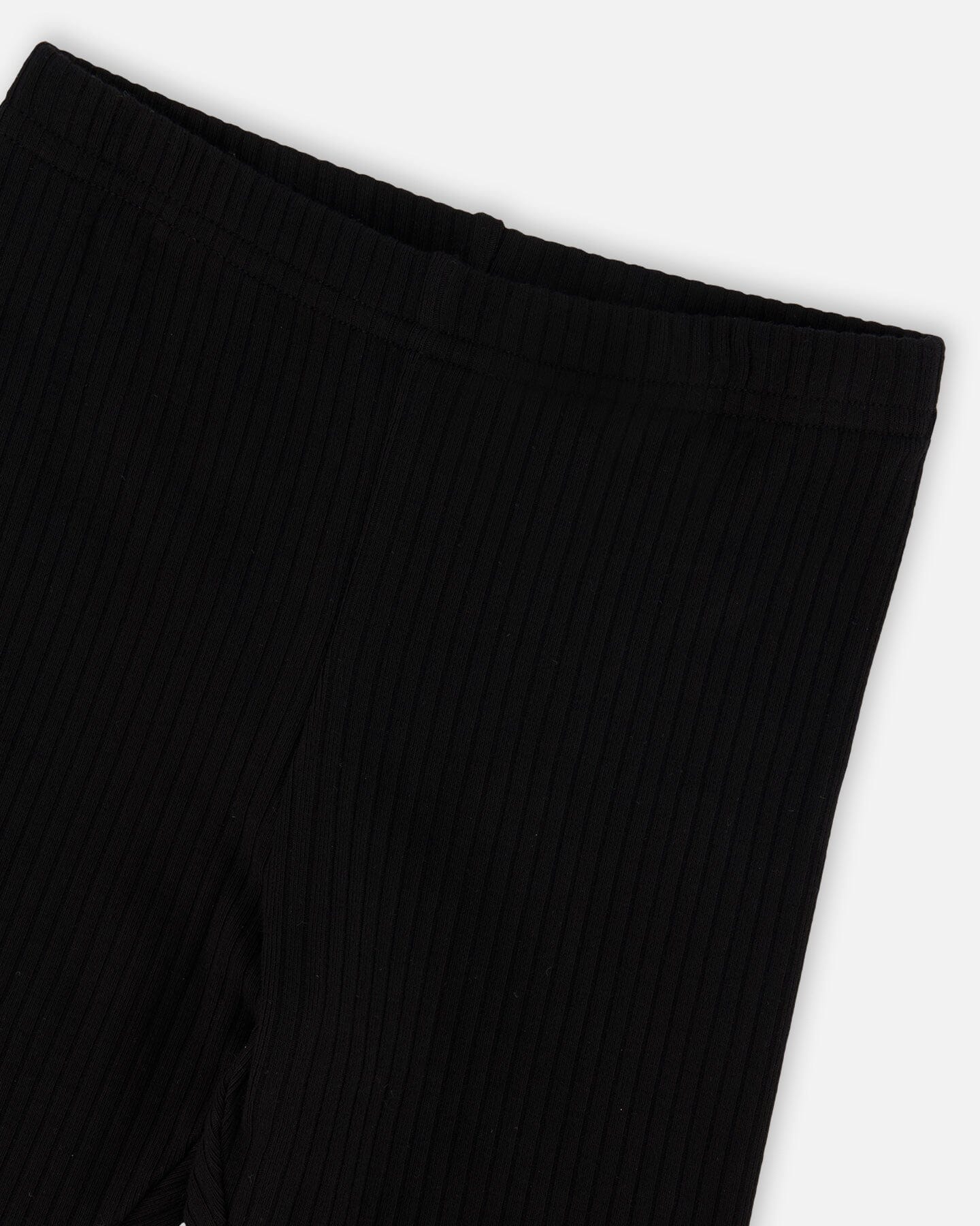 Rib Biker Leggings Black