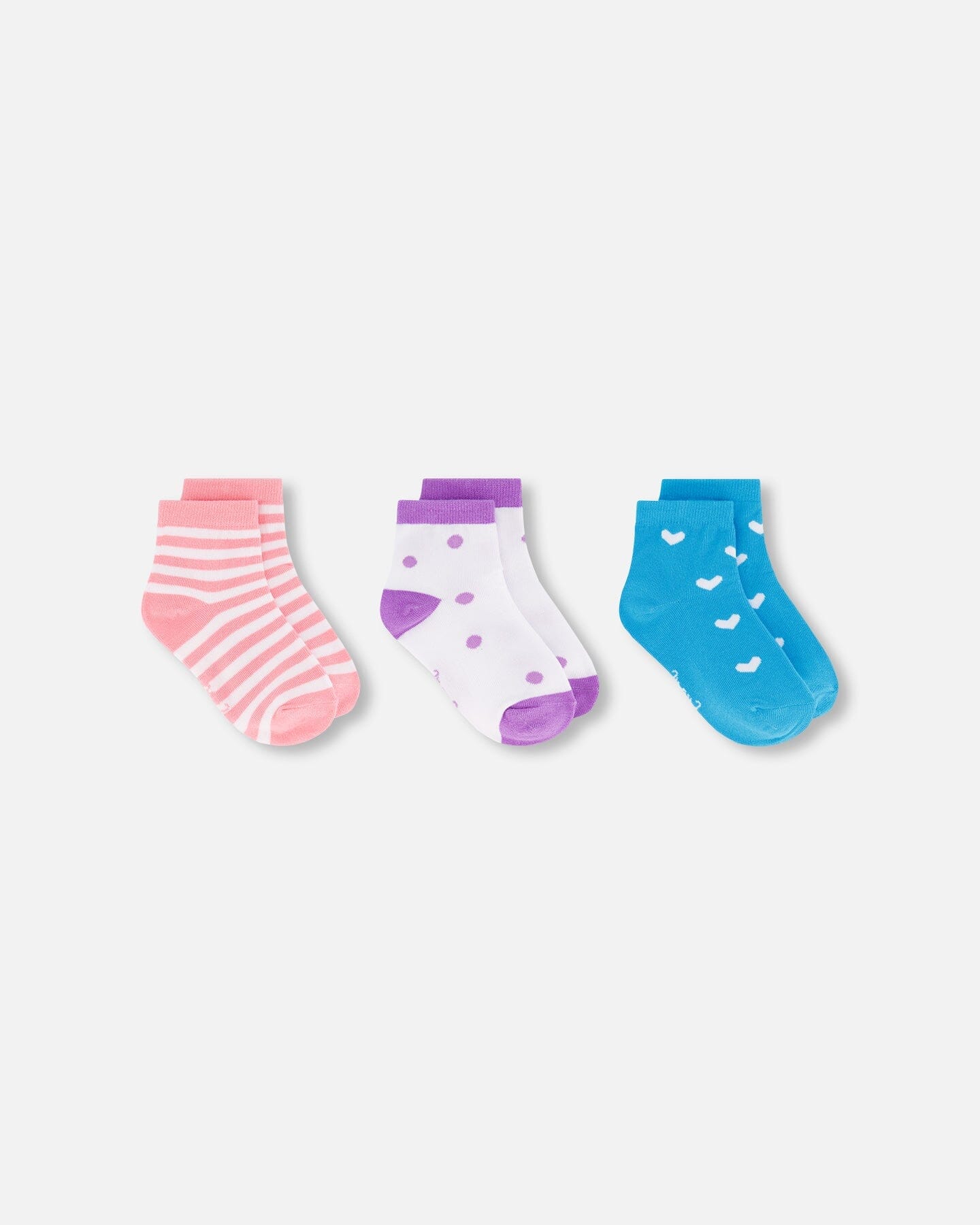 Socks (3 Pairs) Striped Pink