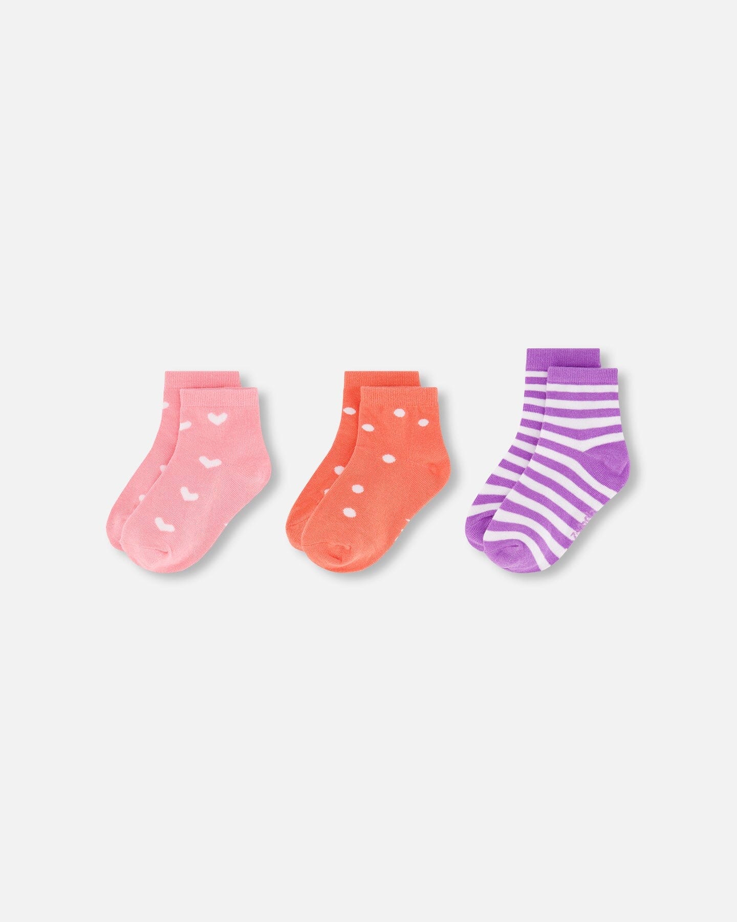 Socks (3 Pairs) Striped Mauve